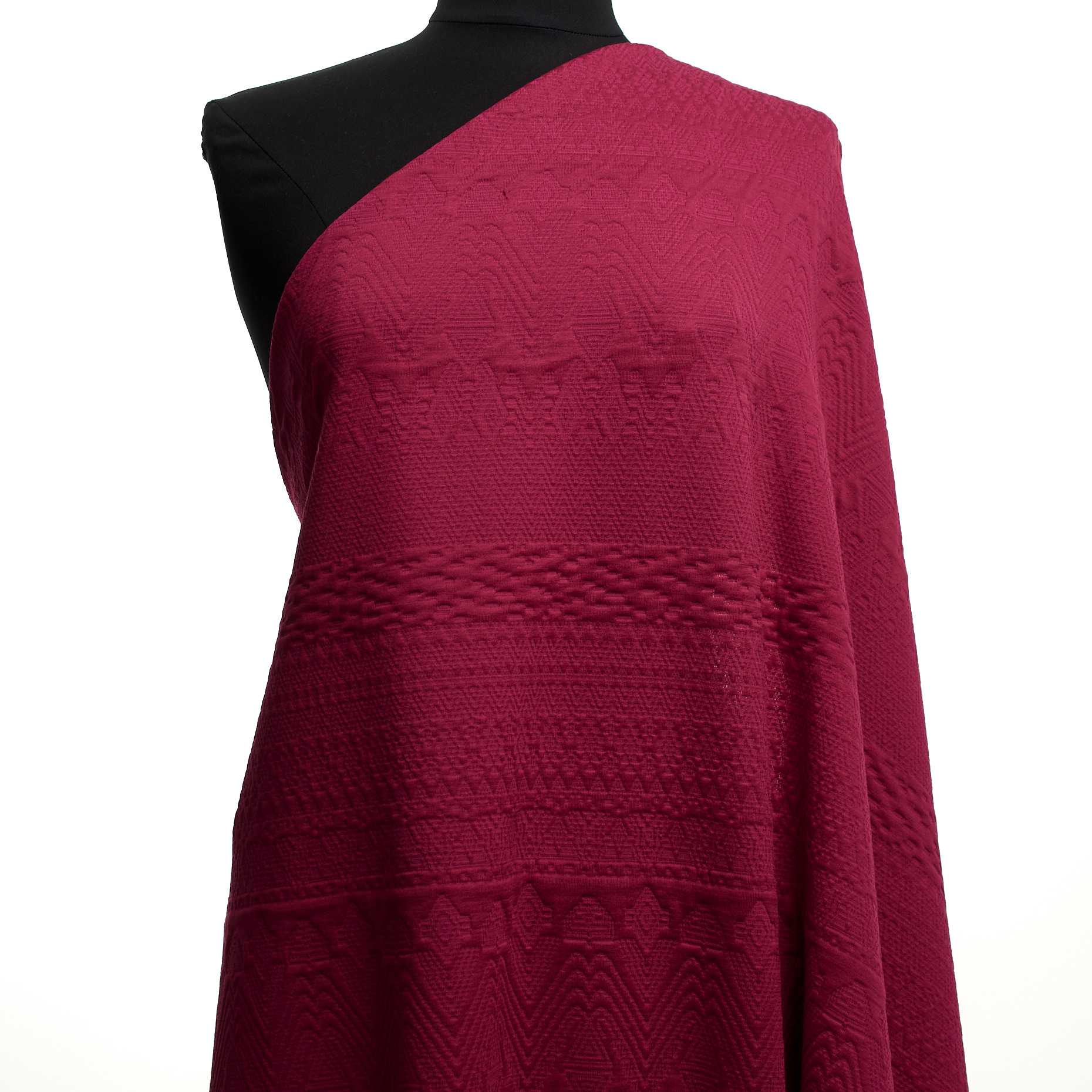 Jersey, Jacquard, Raspberry (F000015520) - Maniquí