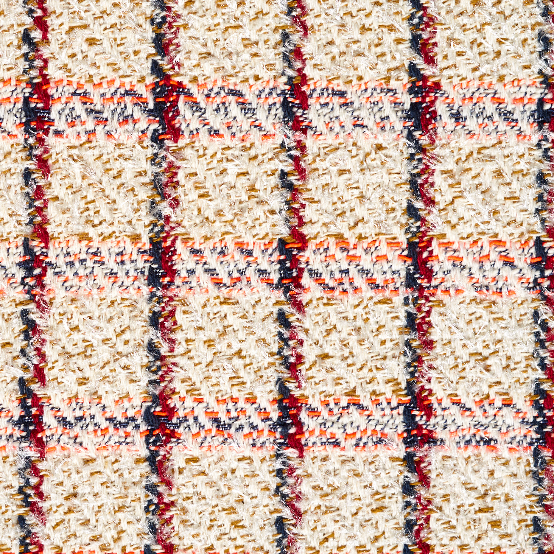 CHANEL, COTTON, ANTIQUE WHITE&VIBRANT ORANGE (F000040164) - Texture