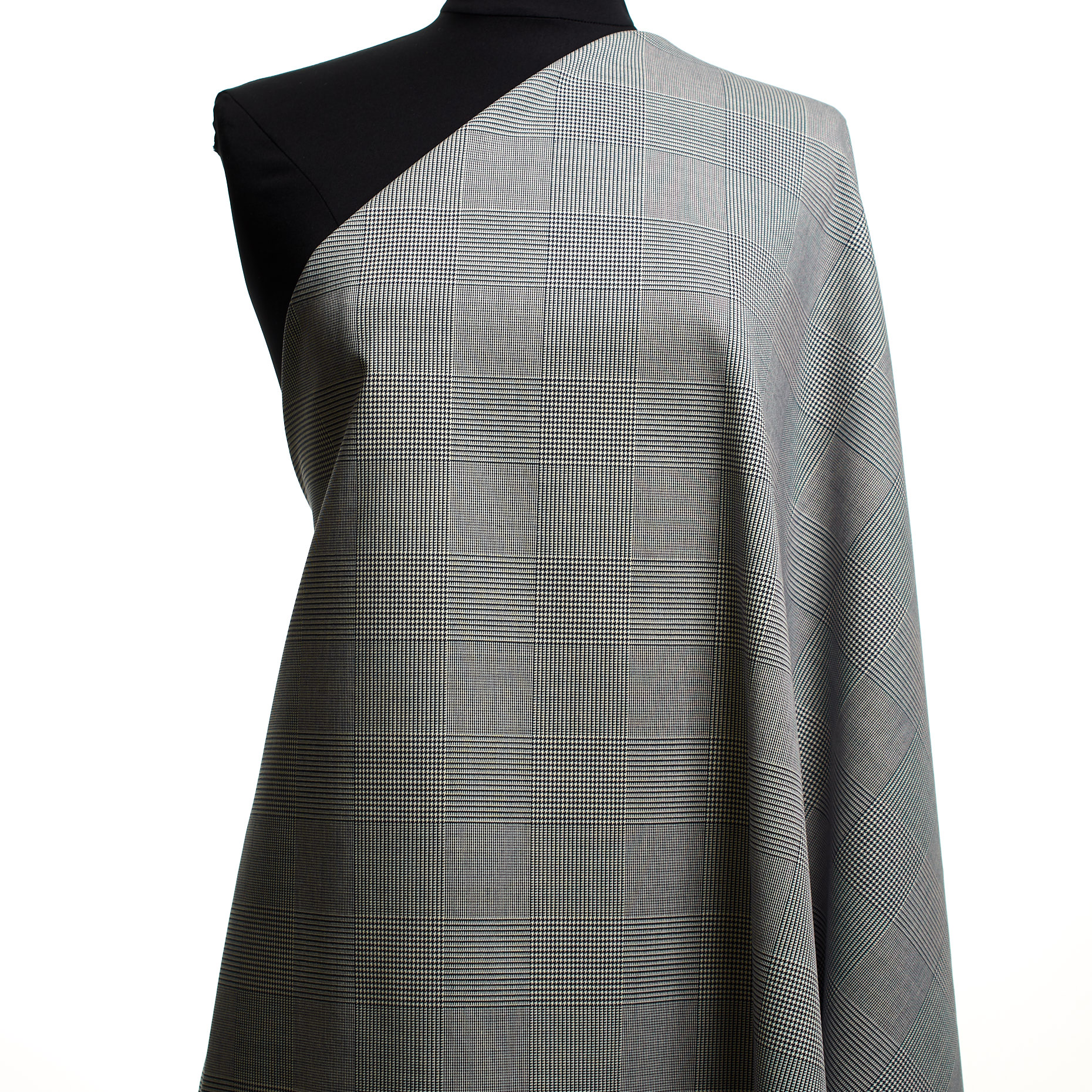 Algodón Mix, Cuadro, Elástico, Raven Black&Ivory (F000043738) - Maniquí