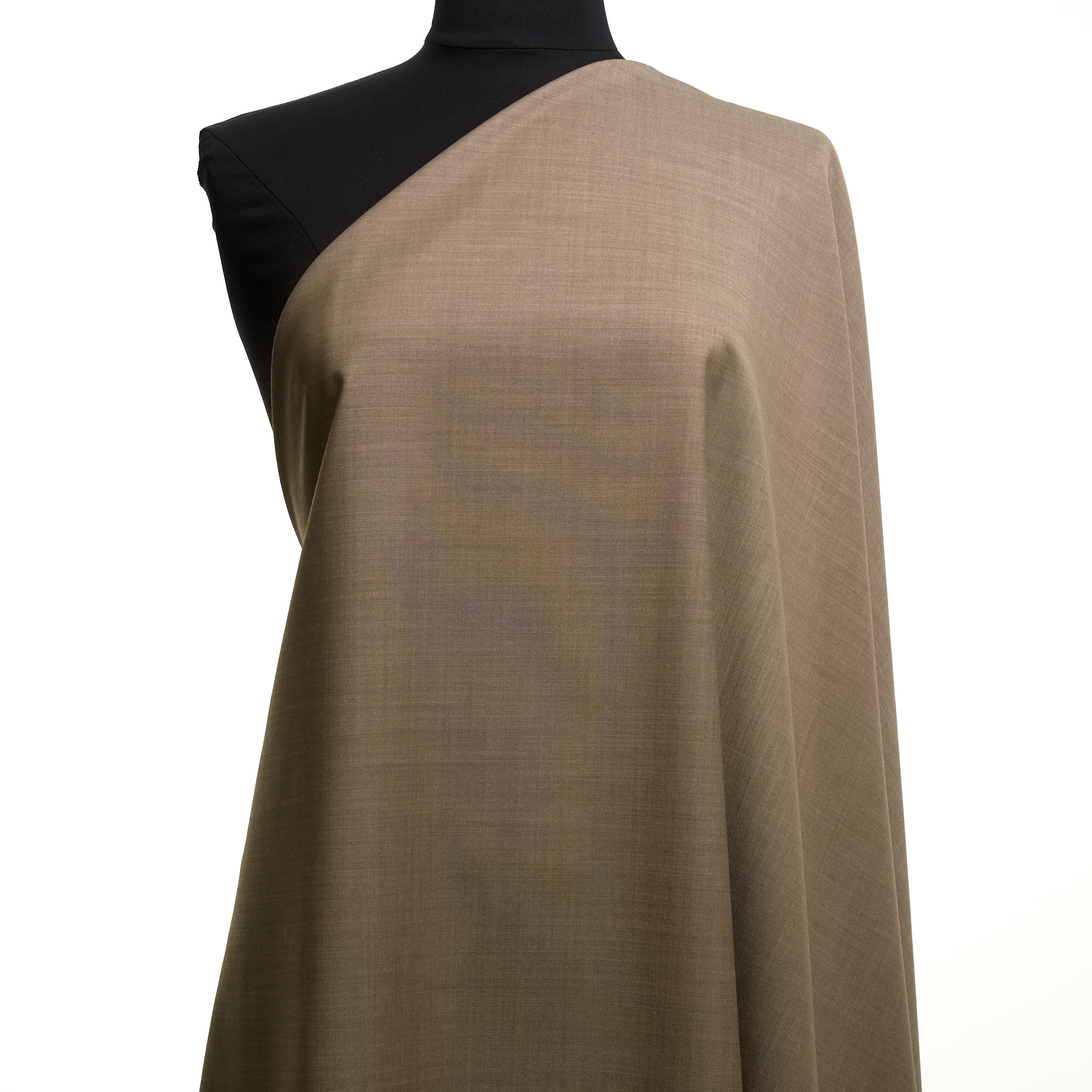 TWILL, VIRGIN WOOL, ELASTIC, VINTAGE KHAKI (F000047292) - Mannequin