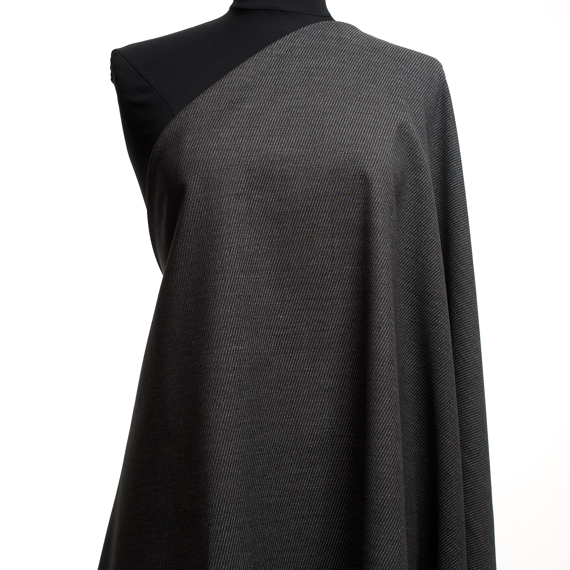 TWILL, VIRGIN WOOL, ELASTIC, STEEL GRAY (F000044538) - Mannequin
