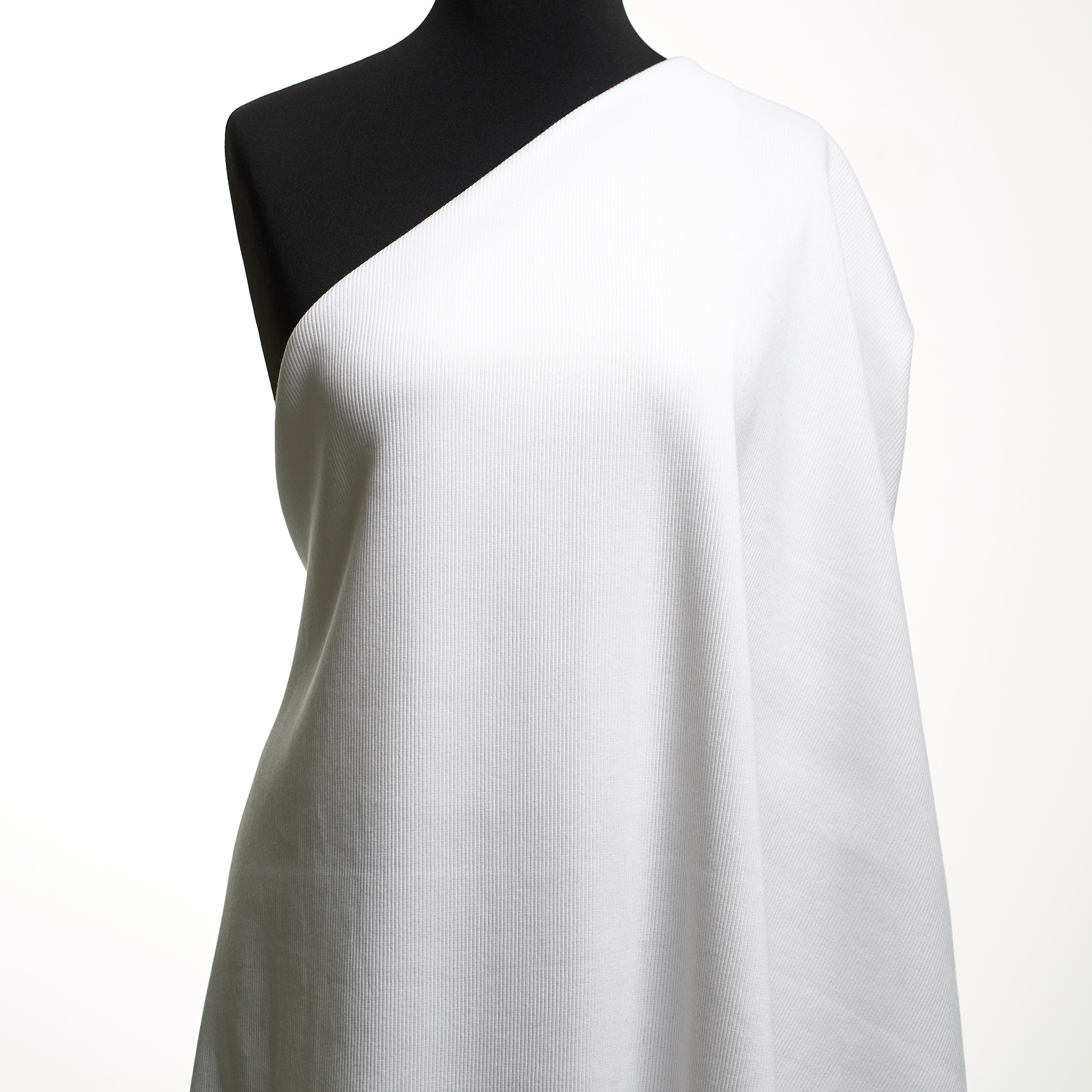 RIB JERSEY, COTTON, ELASTIC, BRILLIANT WHITE (F000049004) - Mannequin