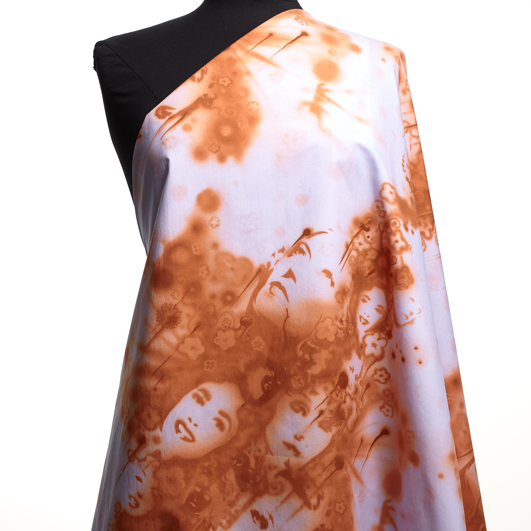 Popeline, Cotone, Stampato, Fair Orchid&Mellow Rose (F000031900) - Manichino