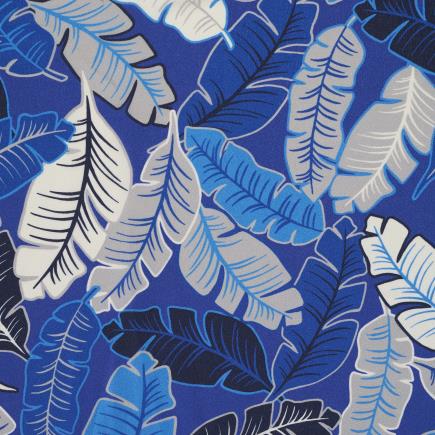 Seide, Crêpe De Chine, Bedruckt, Lapis Blue (F000029258) - Gewebe