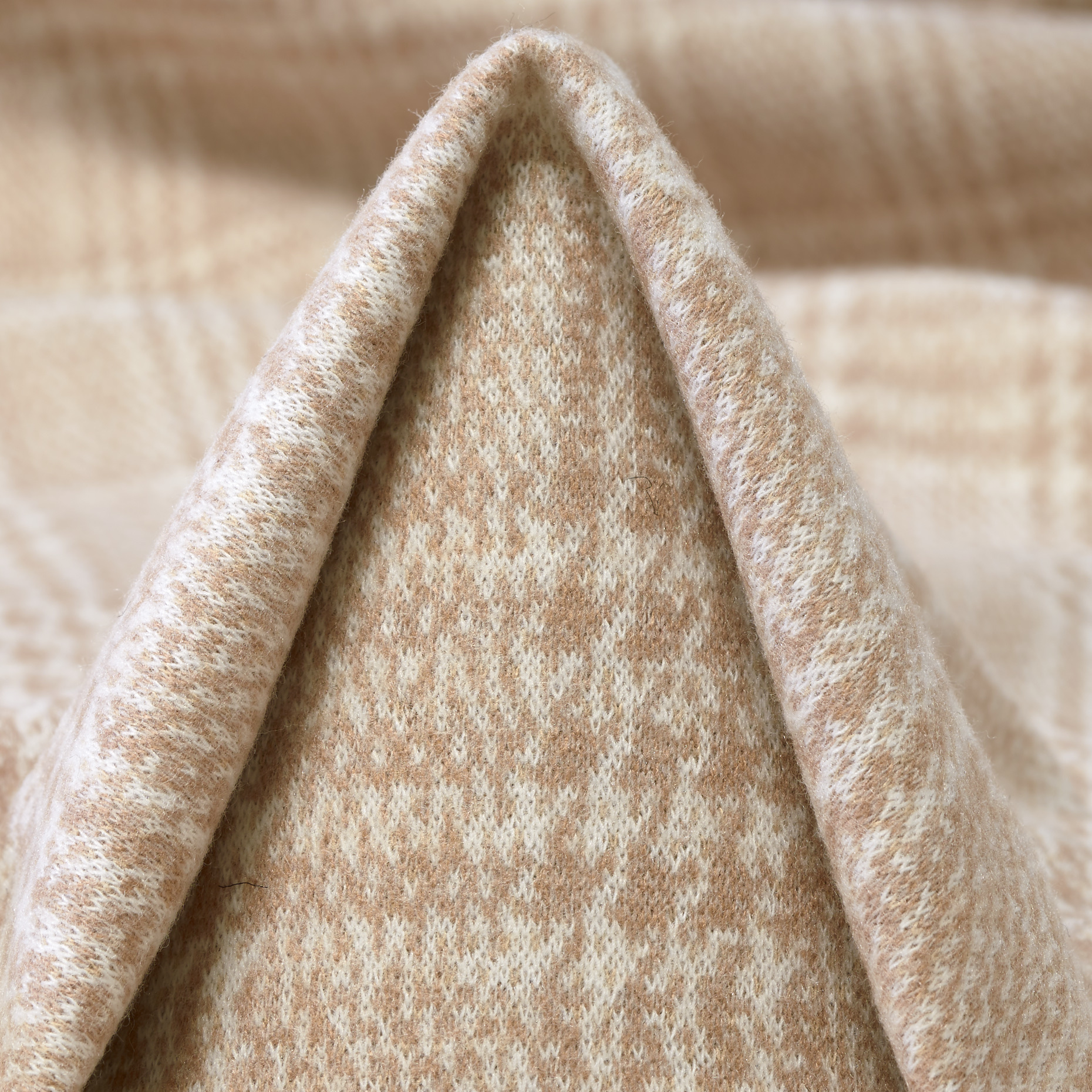 JERSEY, VISCOSE, CHECK, OYSTER GRAY&SNOW WHITE (F000048135)