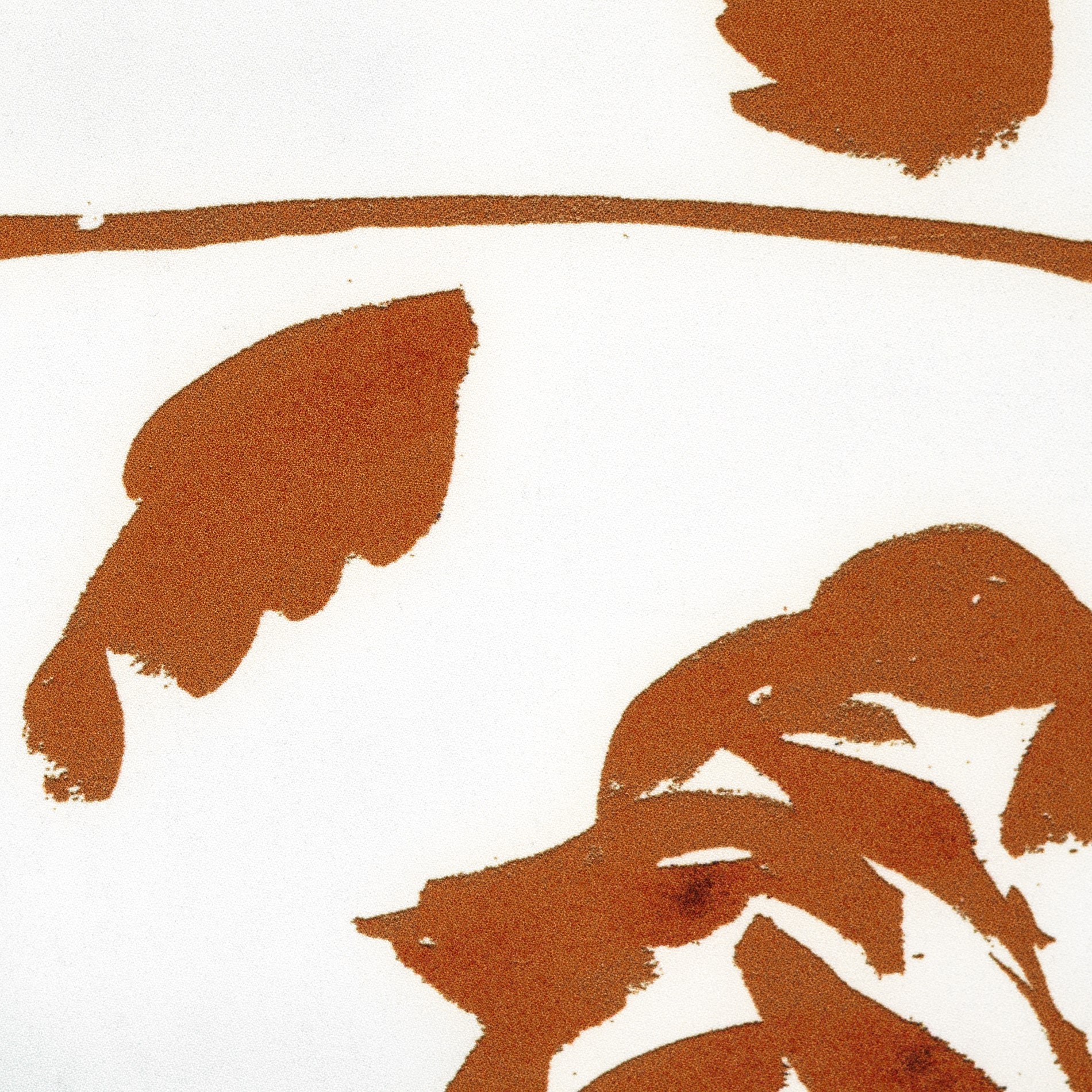 Krepa, Drukowane, Brilliant White&Dusted Clay (F000031356) - Tkana