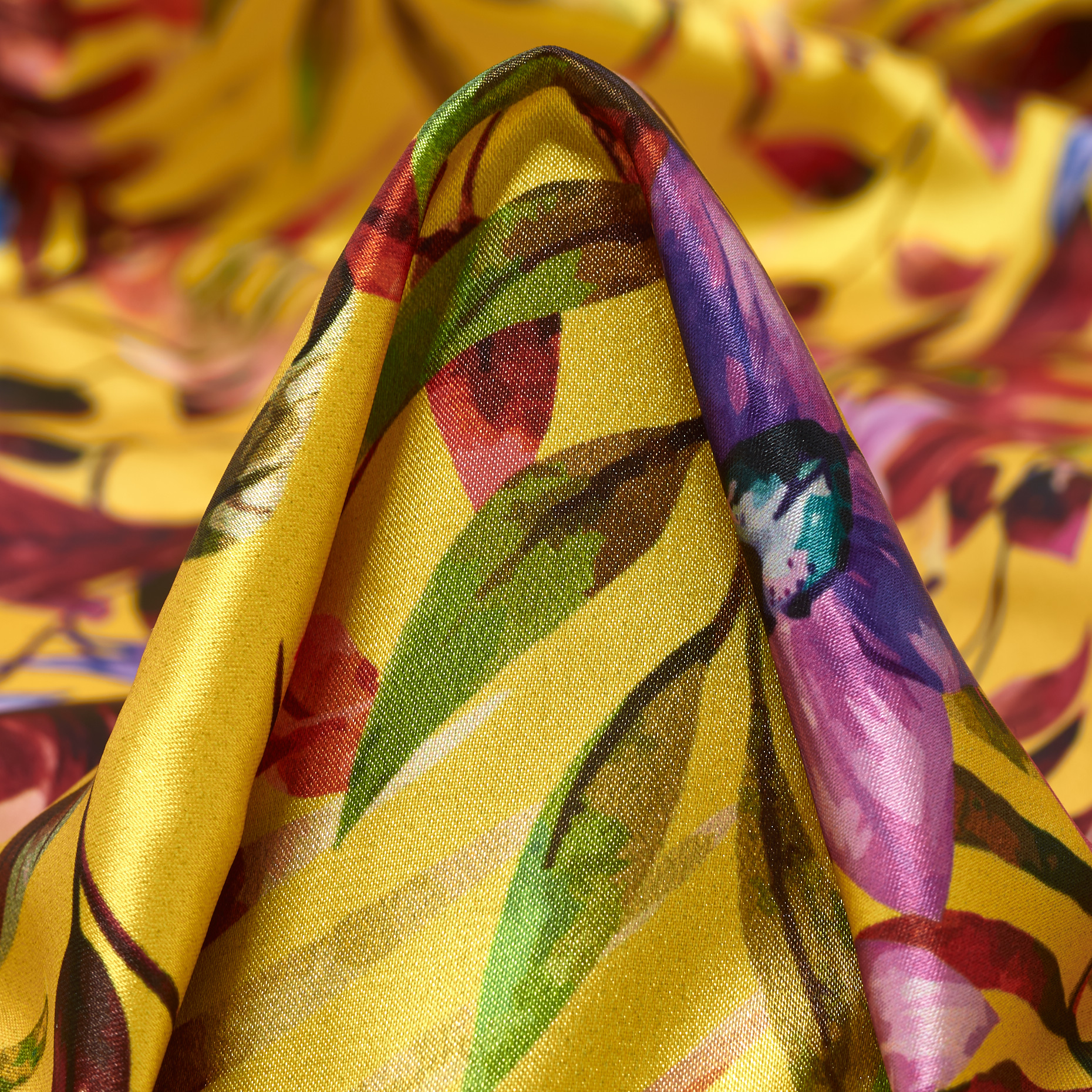 SATIN, FLORAL, ELASTIC, YELLOW BALLOON&ORCHID BOUQUET (F000041415)