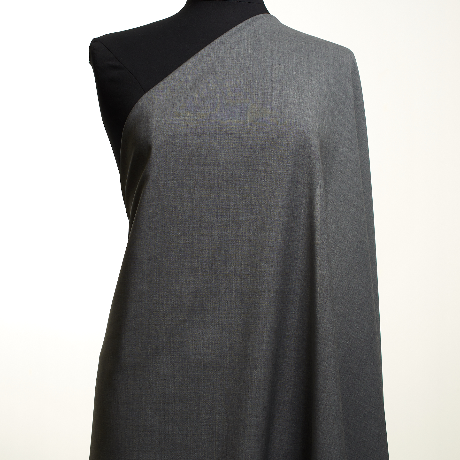 FINE WOOL, PLAIN, MELANGE, STEEL GRAY (F000029716) - Mannequin