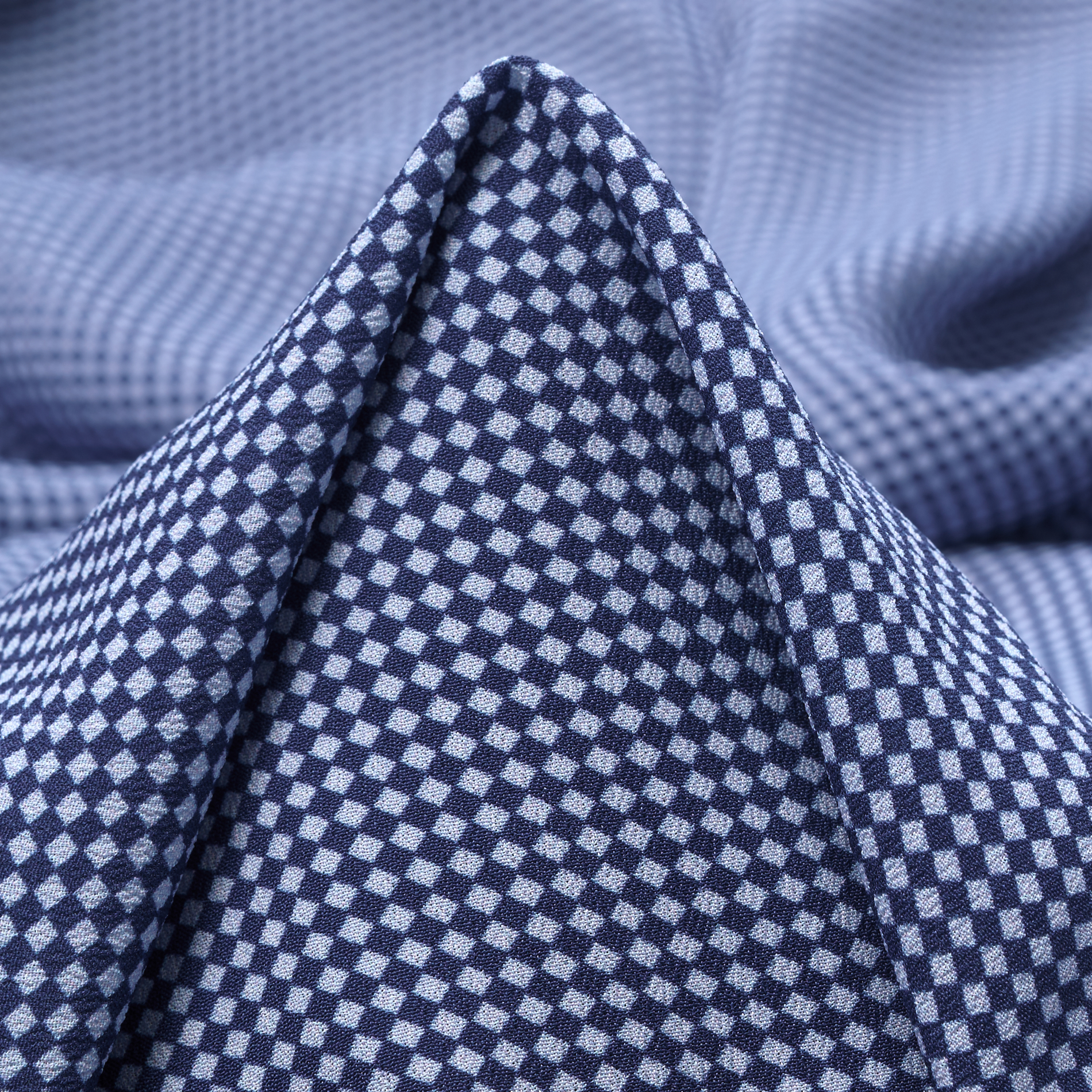 CRÊPE, VISCOSE, PRINTED, TRUE NAVY (F000035342)