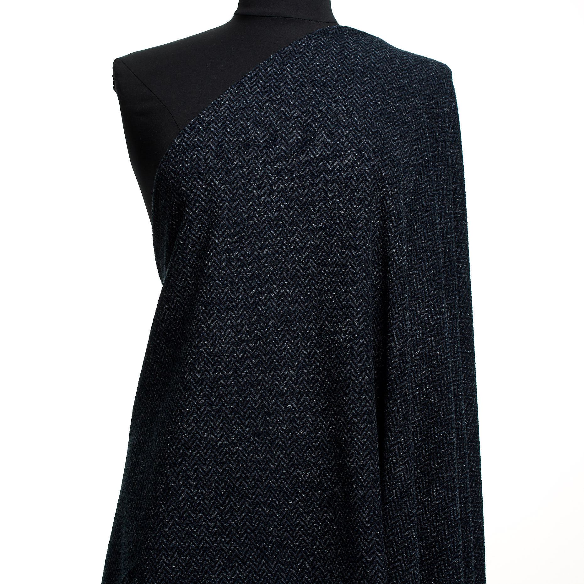 JERSEY, COTTON, HERRINGBONE, MOOD INDIGO (F000044713) - Mannequin