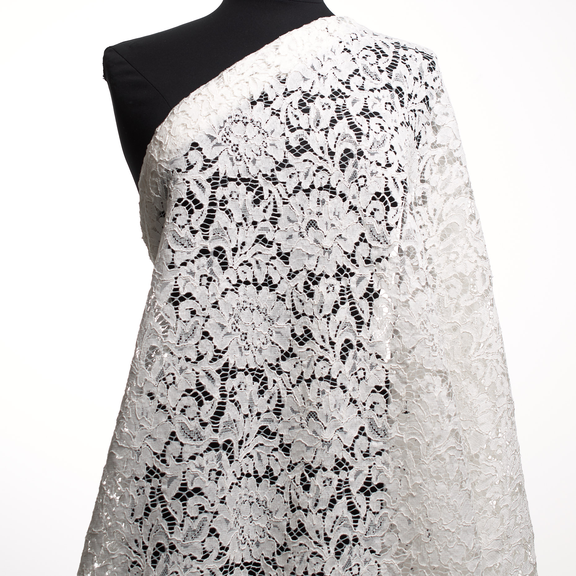 Pizzo, Cotone, Floreale, Snow White (F000037750) - Manichino