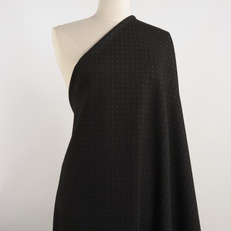 Jersey, Jacquard, Black Sand (F000030969) - Manichino