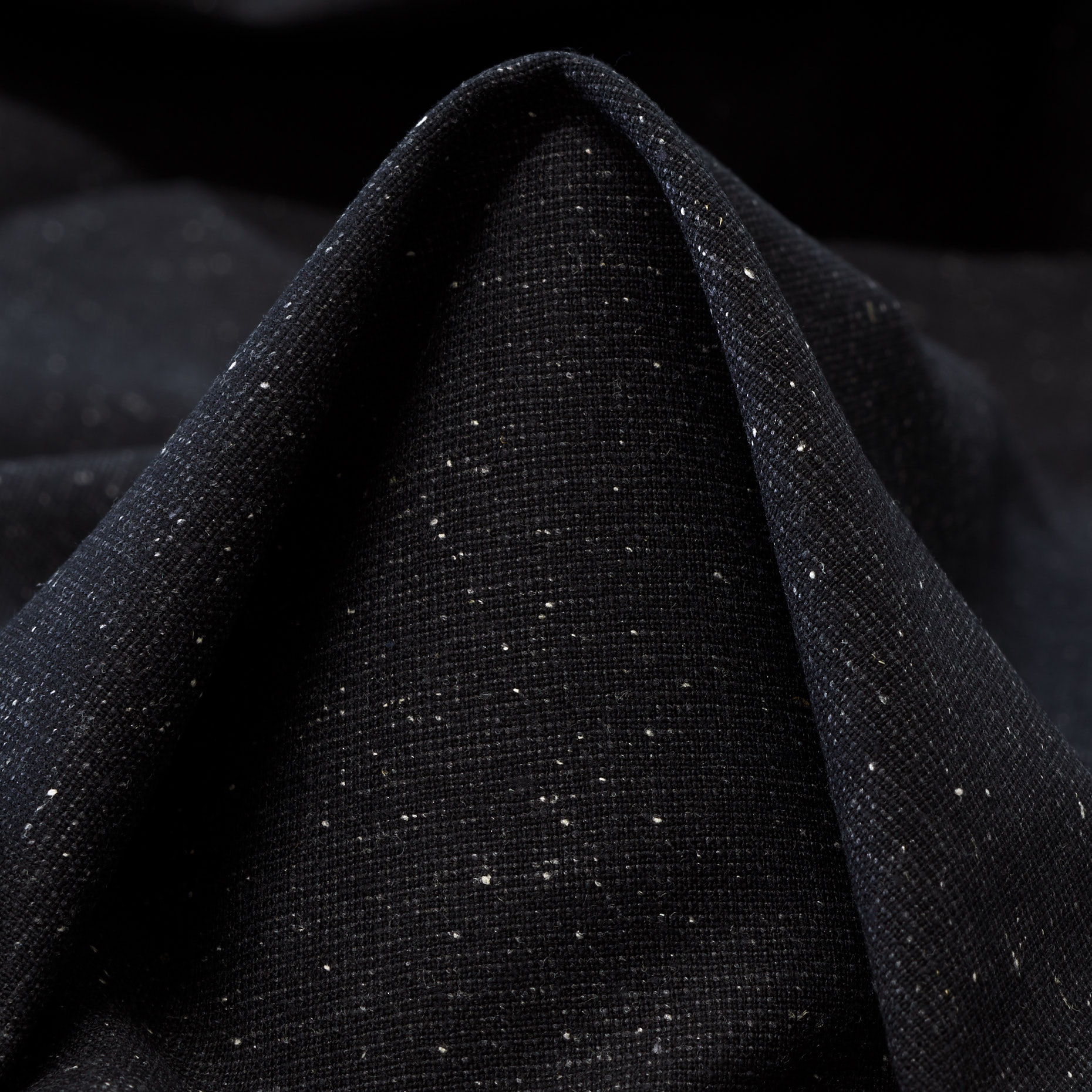 WOOL, TWEED, MELANGE, BLACK COFFEE