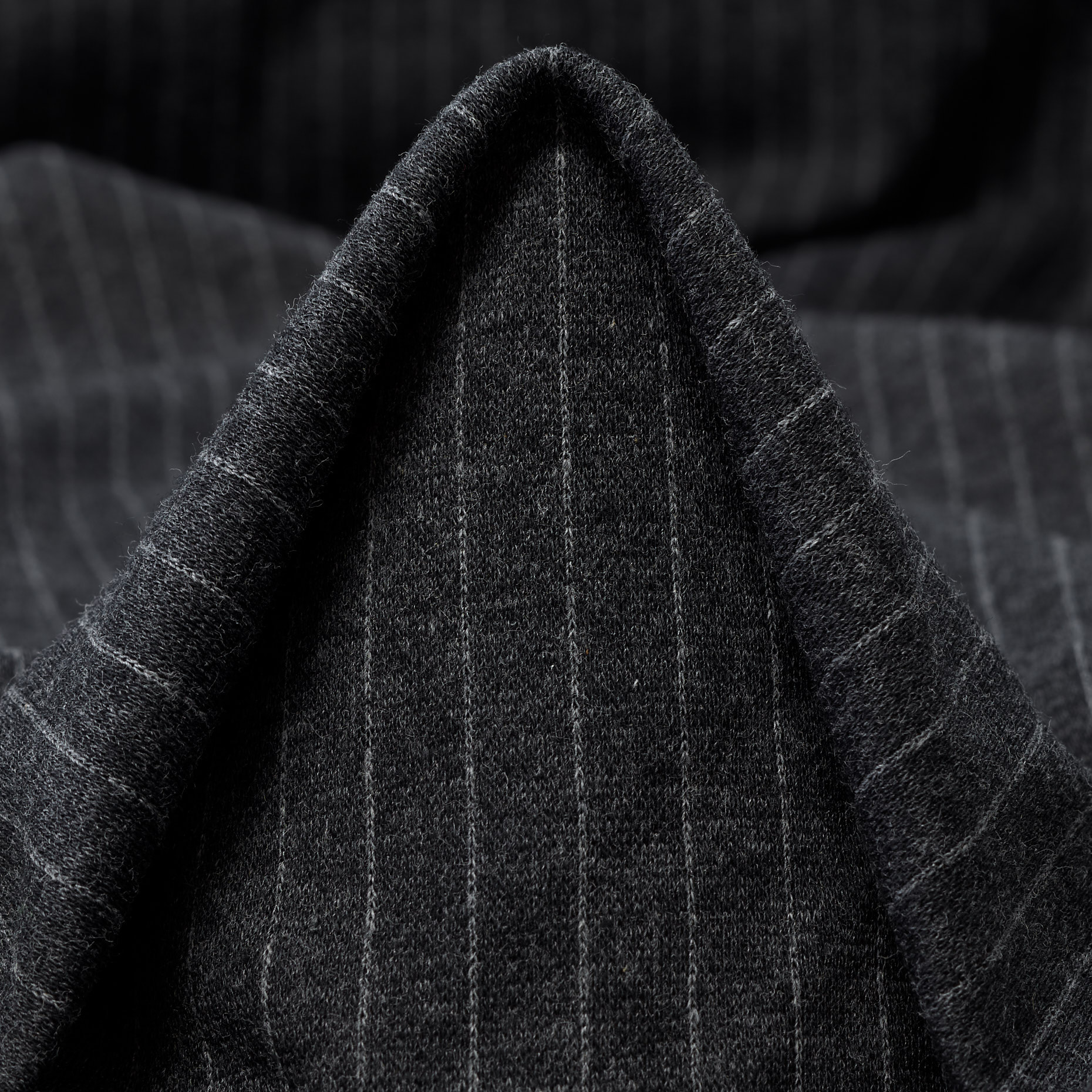 JERSEY, COTTON, PINSTRIPES, BLACK SAND (F000044861)