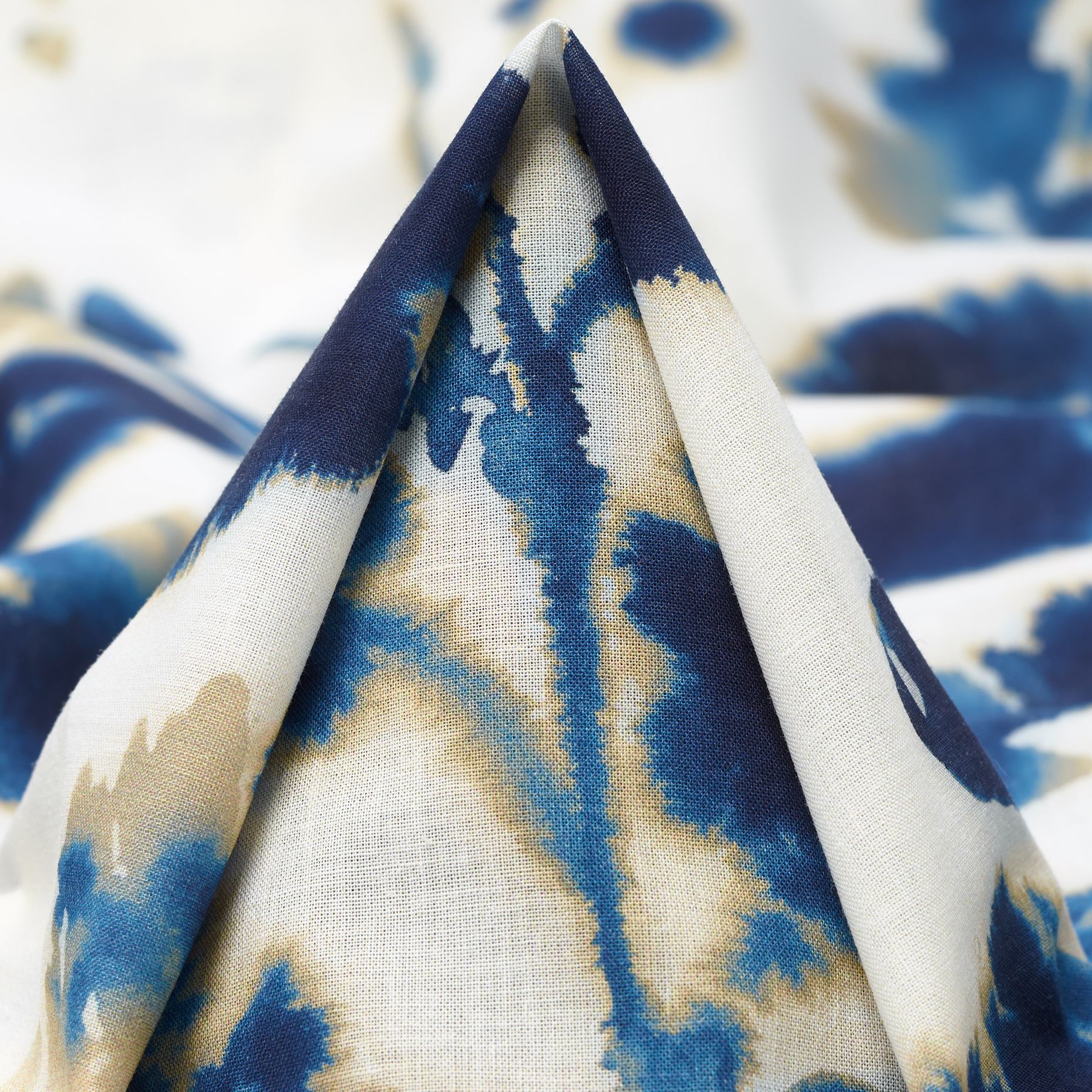 BATISTE, COTTON, PRINTED, SNOW WHITE&BLUE INDIGO (T0000749)