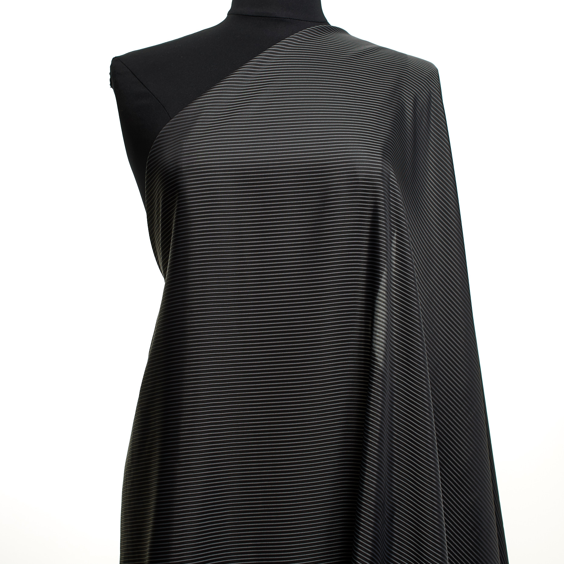 LINING, CUPRO, STRIPES, BLACK RAVEN (F000024971) - Mannequin