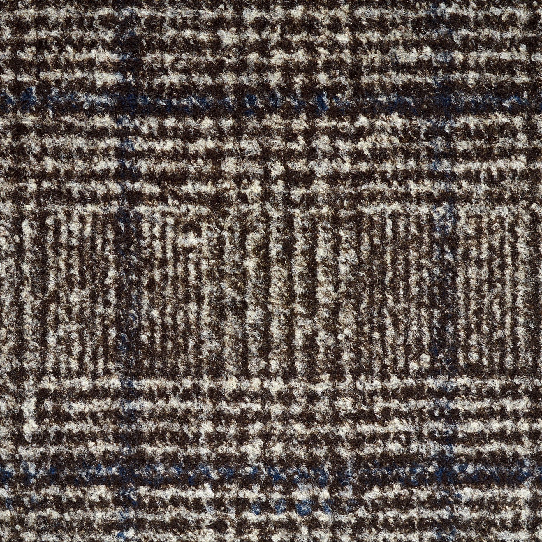 Jersey, Wolle Mix, Karo, Blue Indigo&Moon Rock (F000044784) - Gewebe