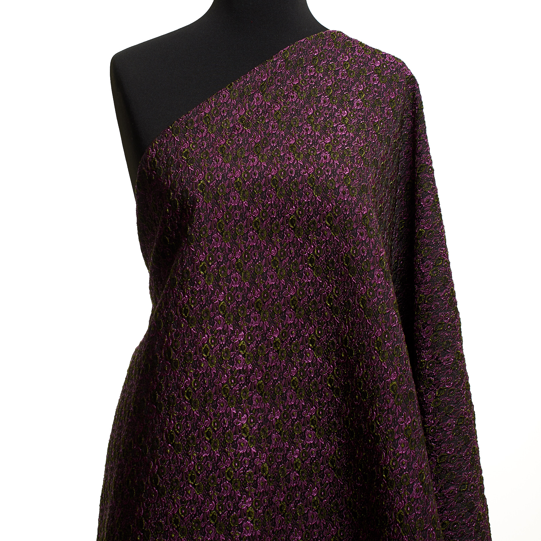 JACQUARD, ACETATE, HYACINTH VIOLET&BANANA PALM (P000005240) - Mannequin