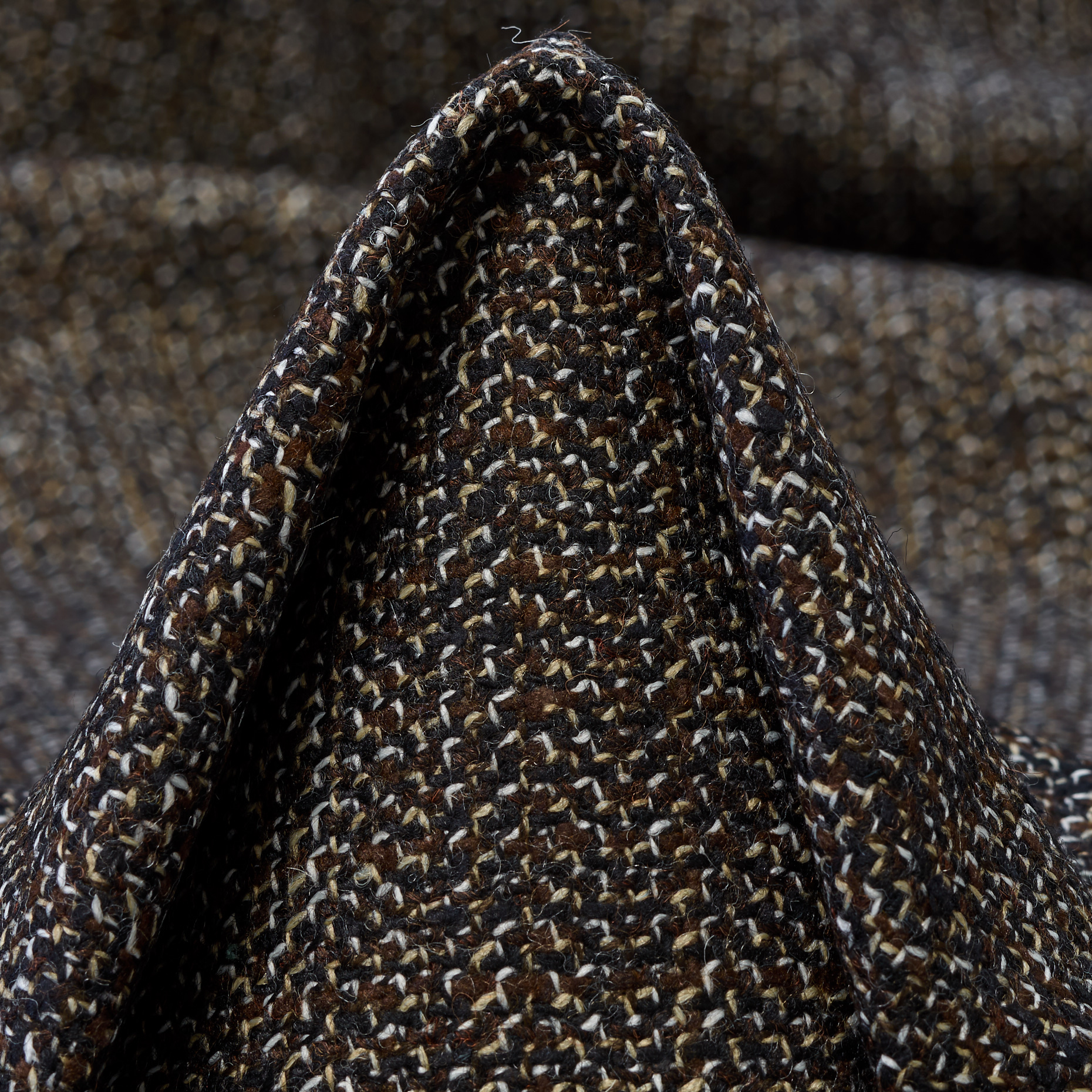 WOOL, MICRO DESIGN, JET BLACK&COCOA (F000049286)