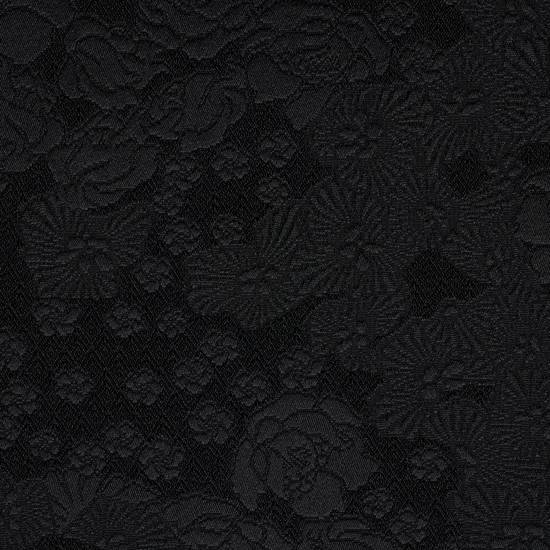 Жаккард , Цветы, Raven Black (F000041472) - Ткань