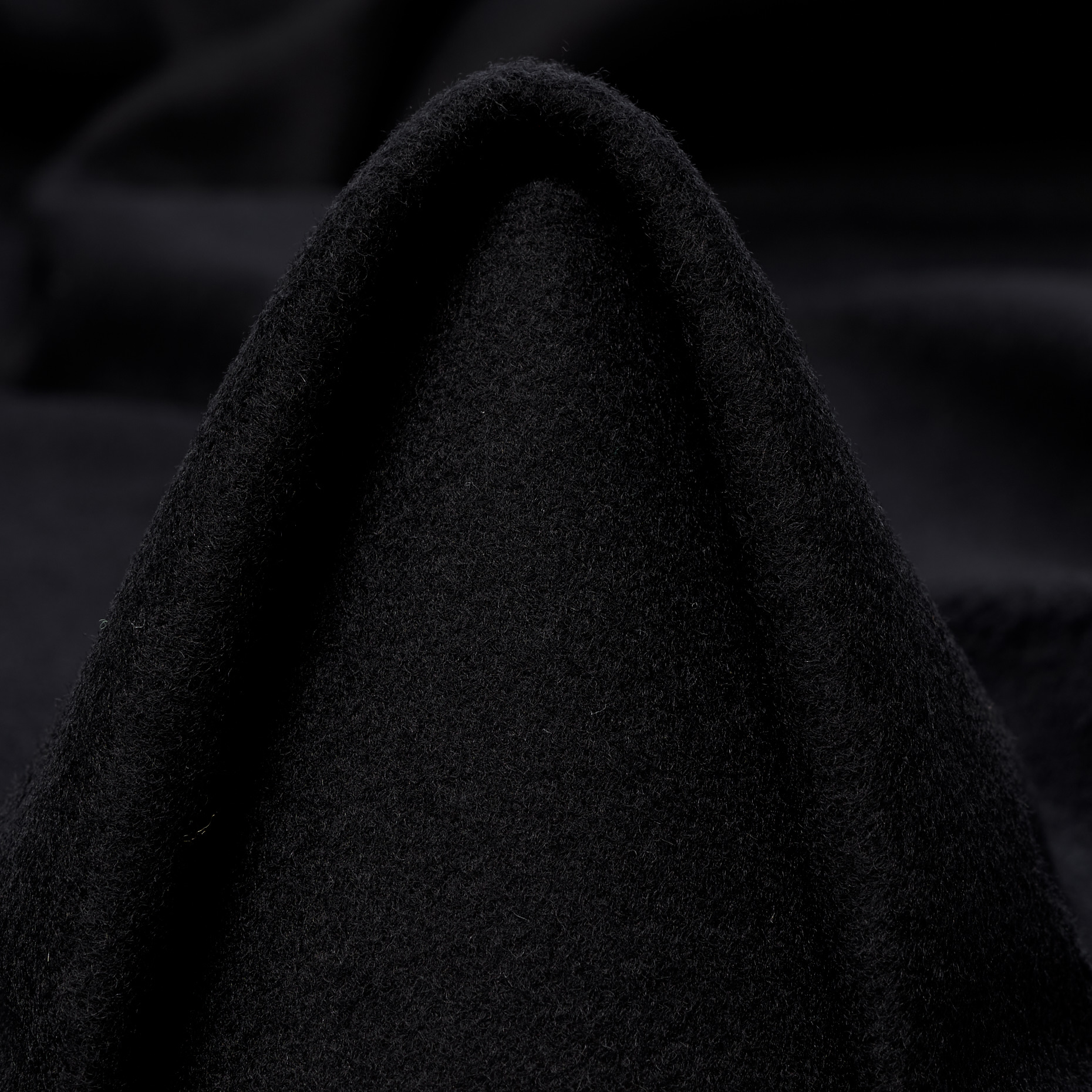 DRAP, WOOL, CASHMERE, RAVEN BLACK