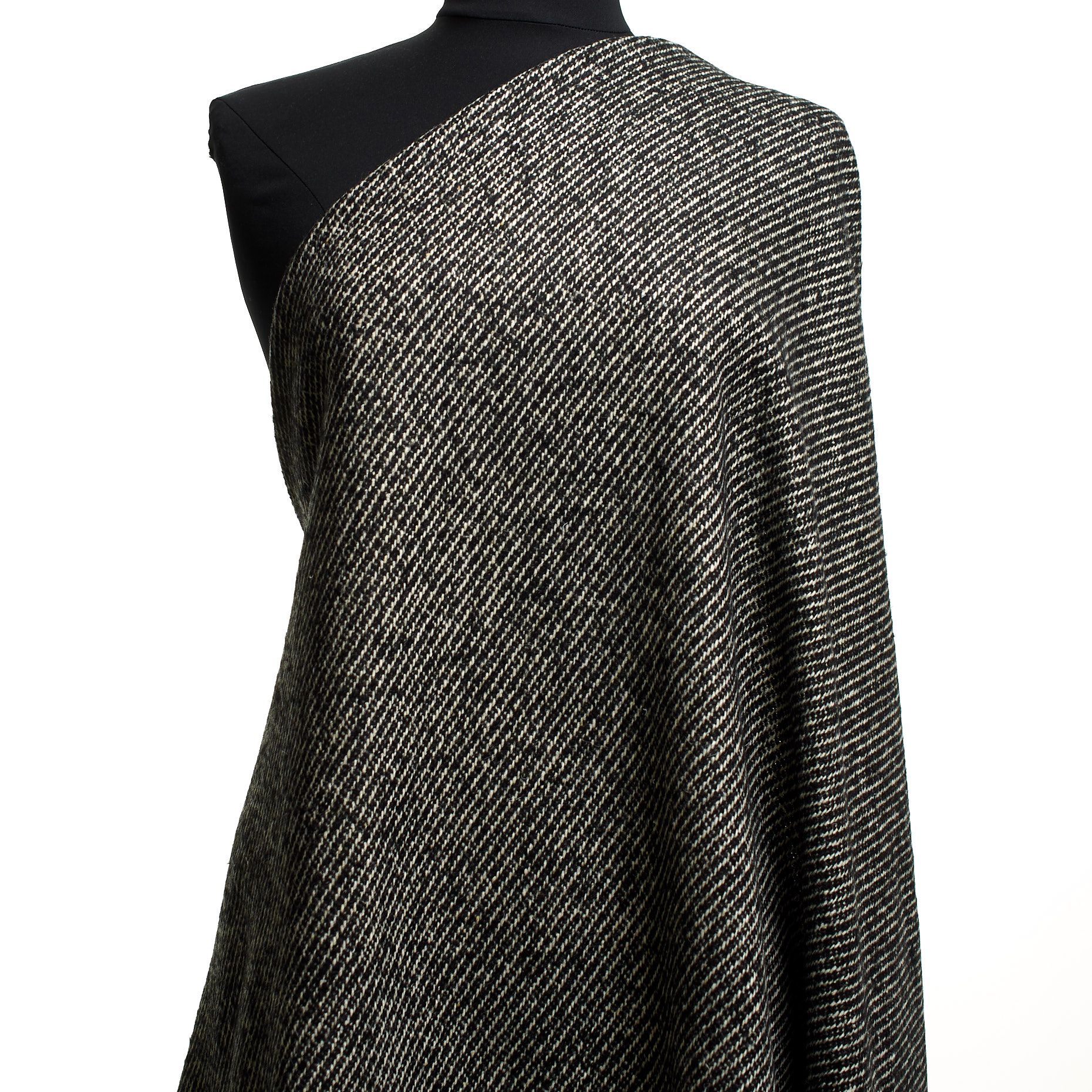 Twill, Mieszanka wełny, Mieszanka alpaki, Raven Black&Vaporous Gray (F000045336) - Manekin