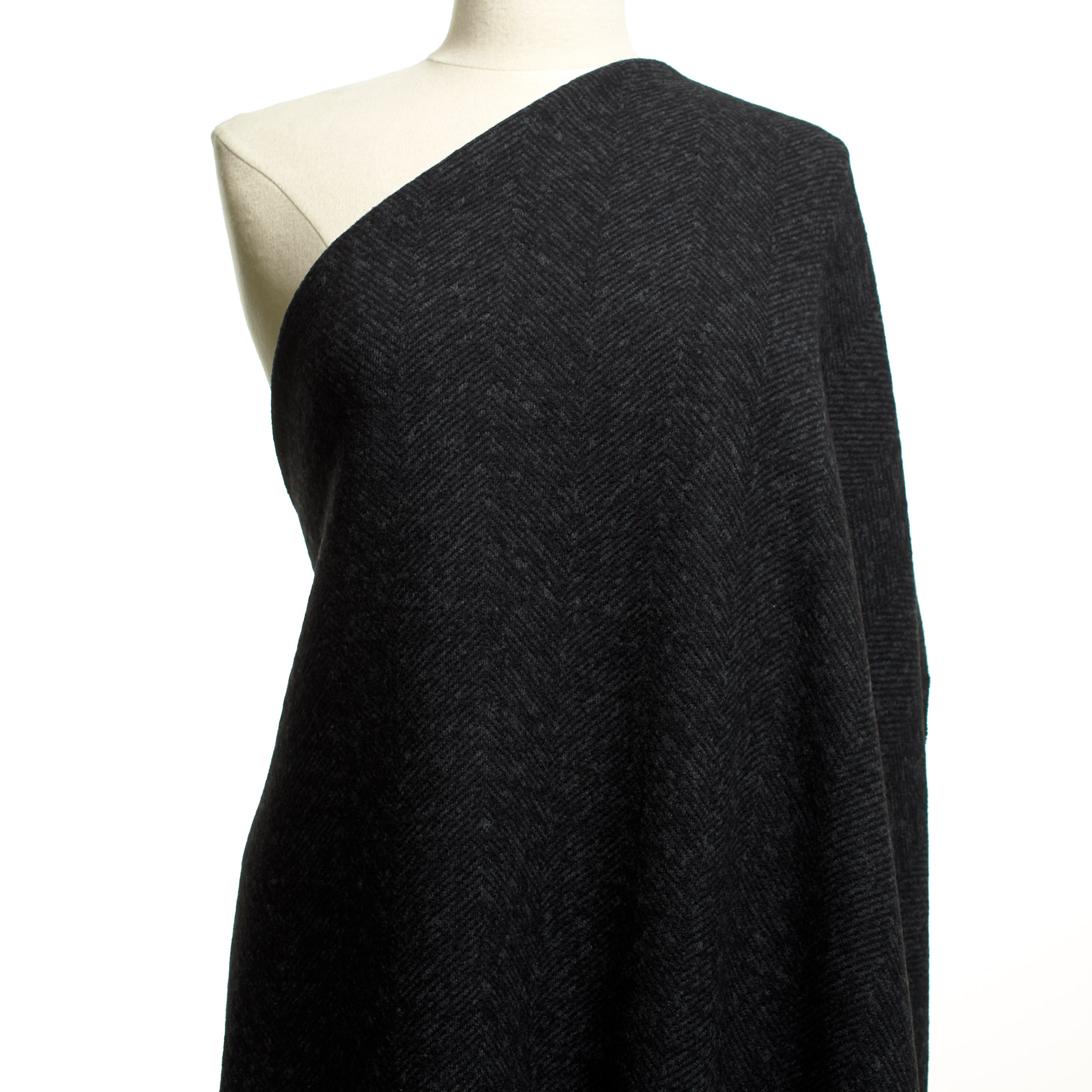 JERSEY, COTTON, WOOL BLEND, ASPHALT (F000036582) - Mannequin