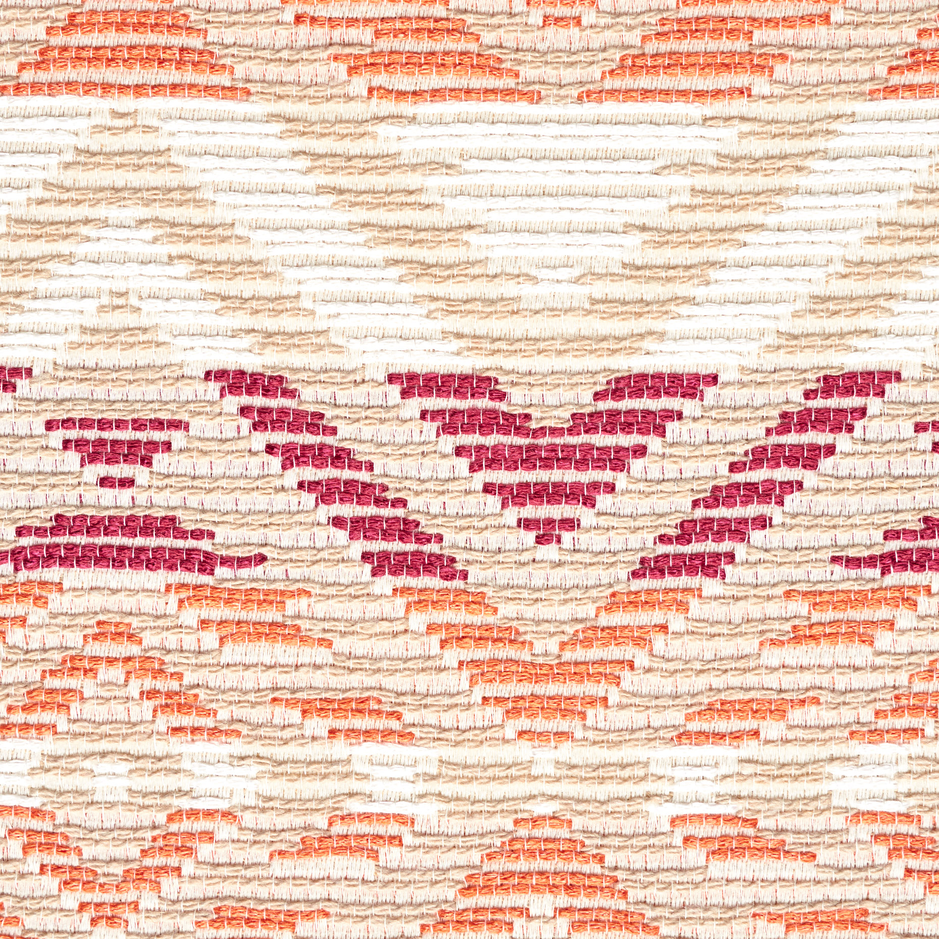 COTTON, ETHNO, BROWN RICE&DUSTY ORANGE (F000015483) - Texture