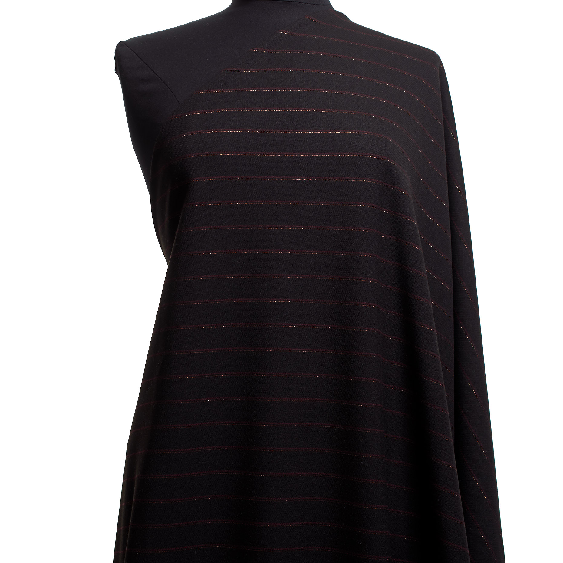 Misto Viscosa, Lurex, Stretch, Raven Black&Pale Gold (F000038777) - Manichino