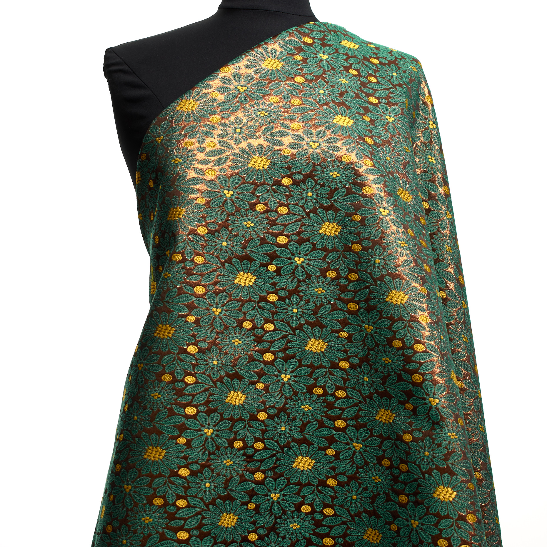 JACQUARD, COTTON BLEND, SHIMMERING, SPECTRA GREEN&HONEY (P000003580) - Mannequin