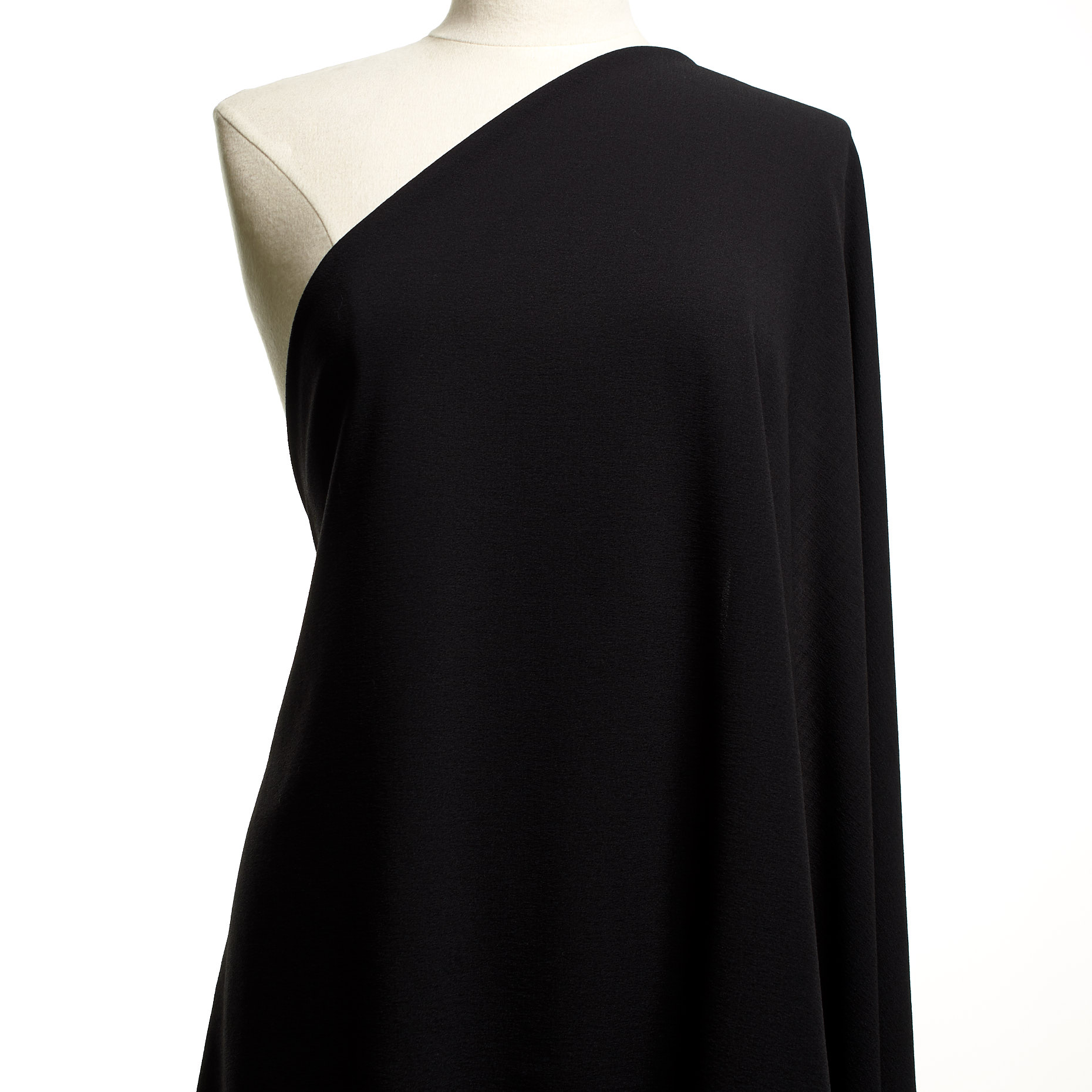 Krepa, Wełna, Stretch, Raven Black (F000044189) - Manekin
