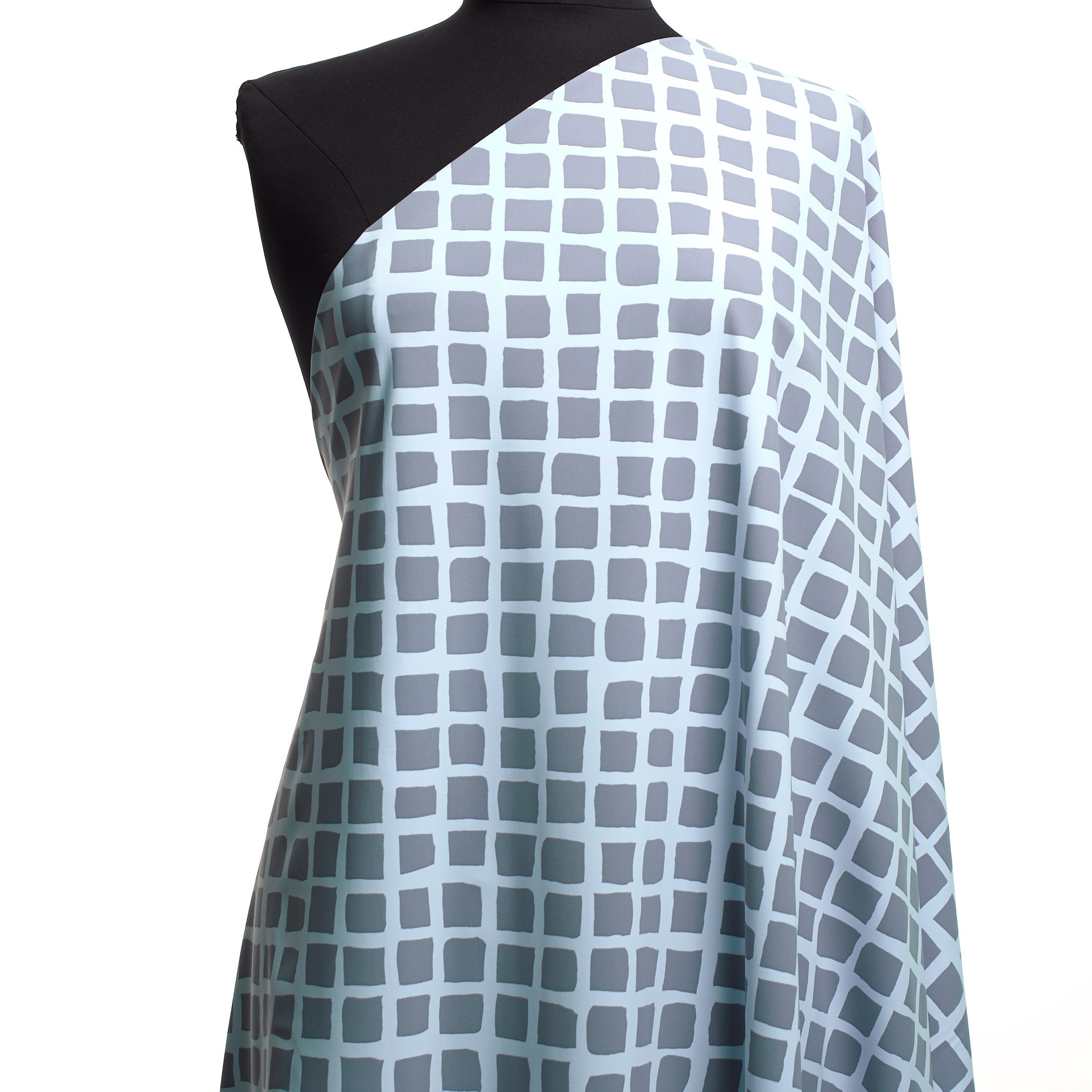 Techno Jersey, Drukowane, Wysoka elastyczność, Skywriting&Ghost Gray (F000041329) - Manekin