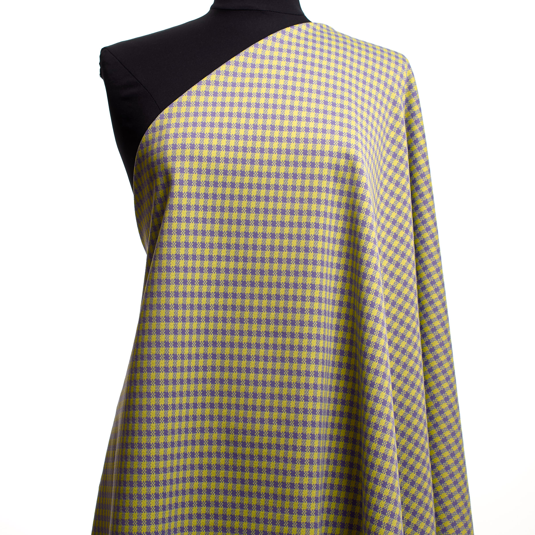 Жаккард , Джерси, Гусинная Лапка, Lime Green&Pale Iris (F000043863) - Манекен