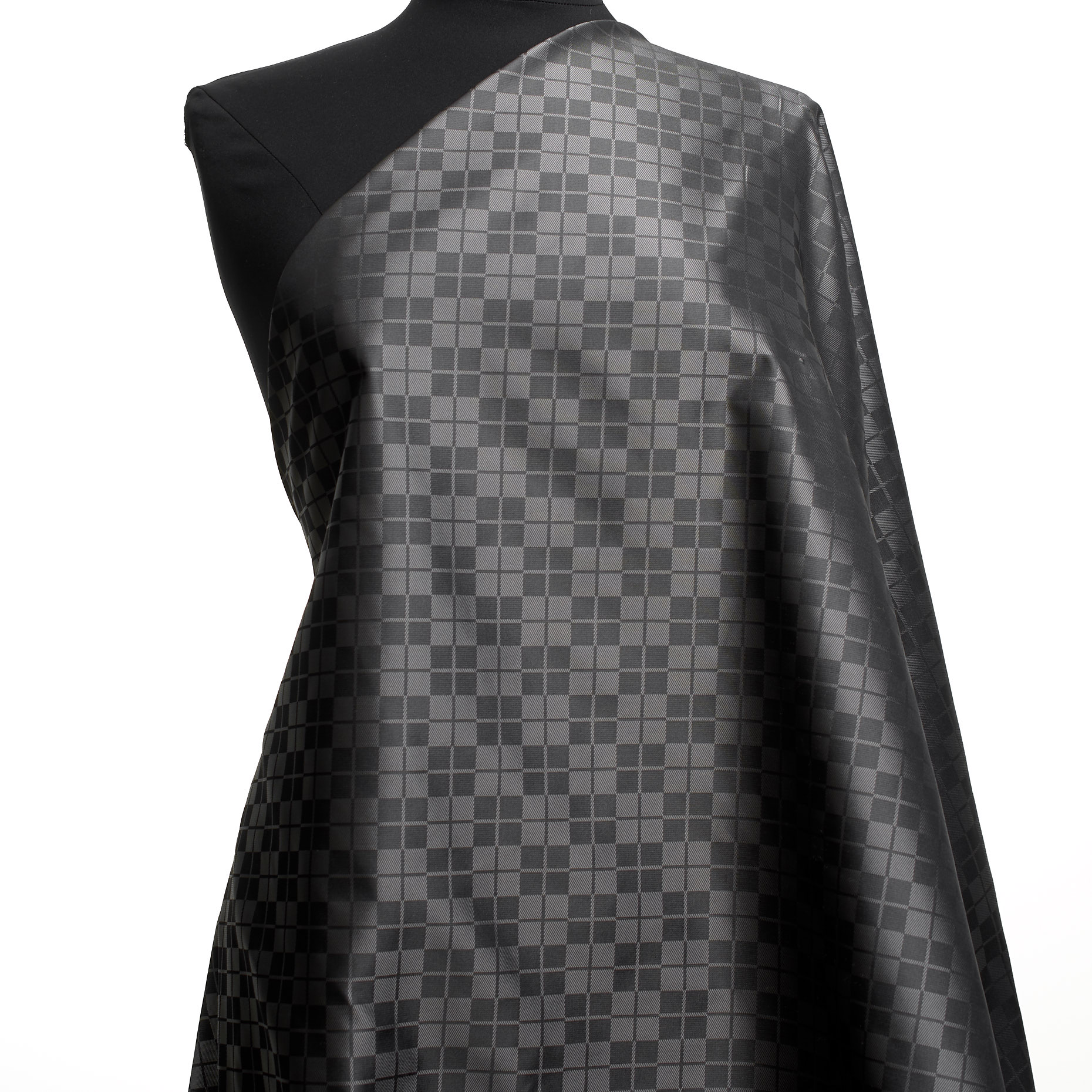 Шелк, Жаккард , Клетка, Blackened Pearl (F000005994) - Манекен