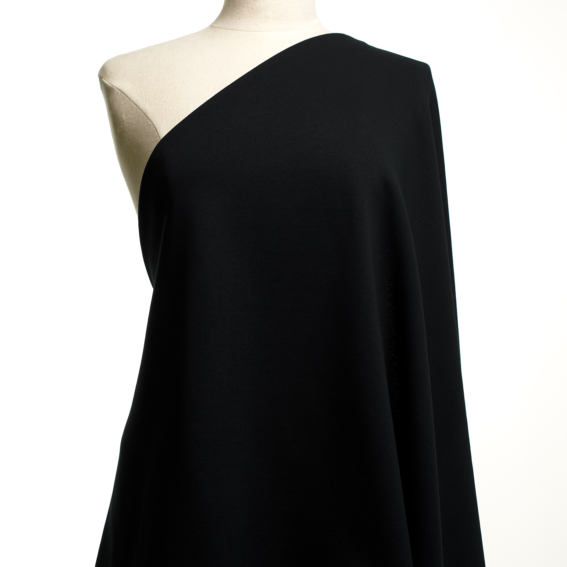 FRENCH TERRY, COTTON, RAVEN BLACK (F000048966) - Mannequin