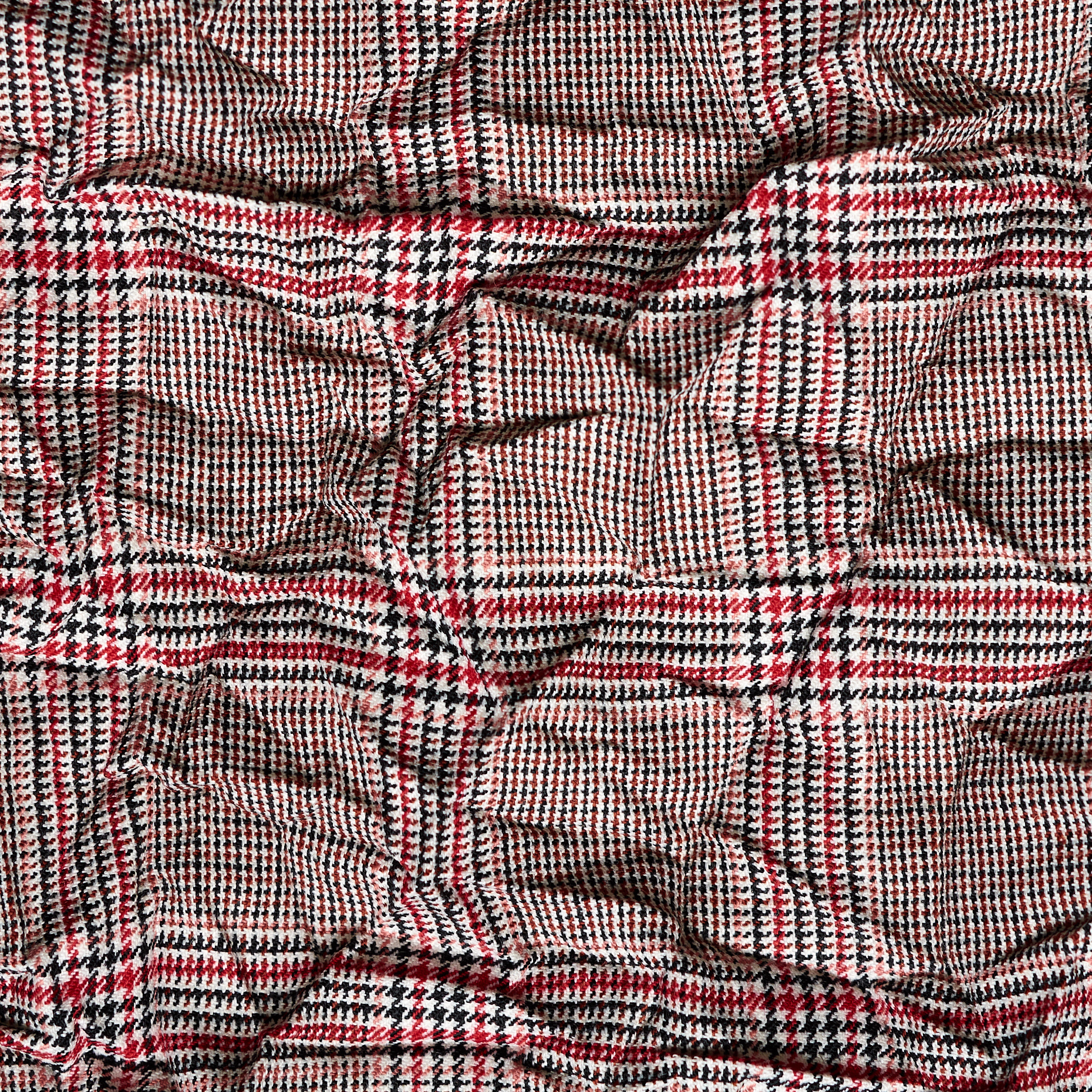 Crash, Wełna dziewicza, Ramy, Black Sand&Poppy Red (T0000632) - Tkana