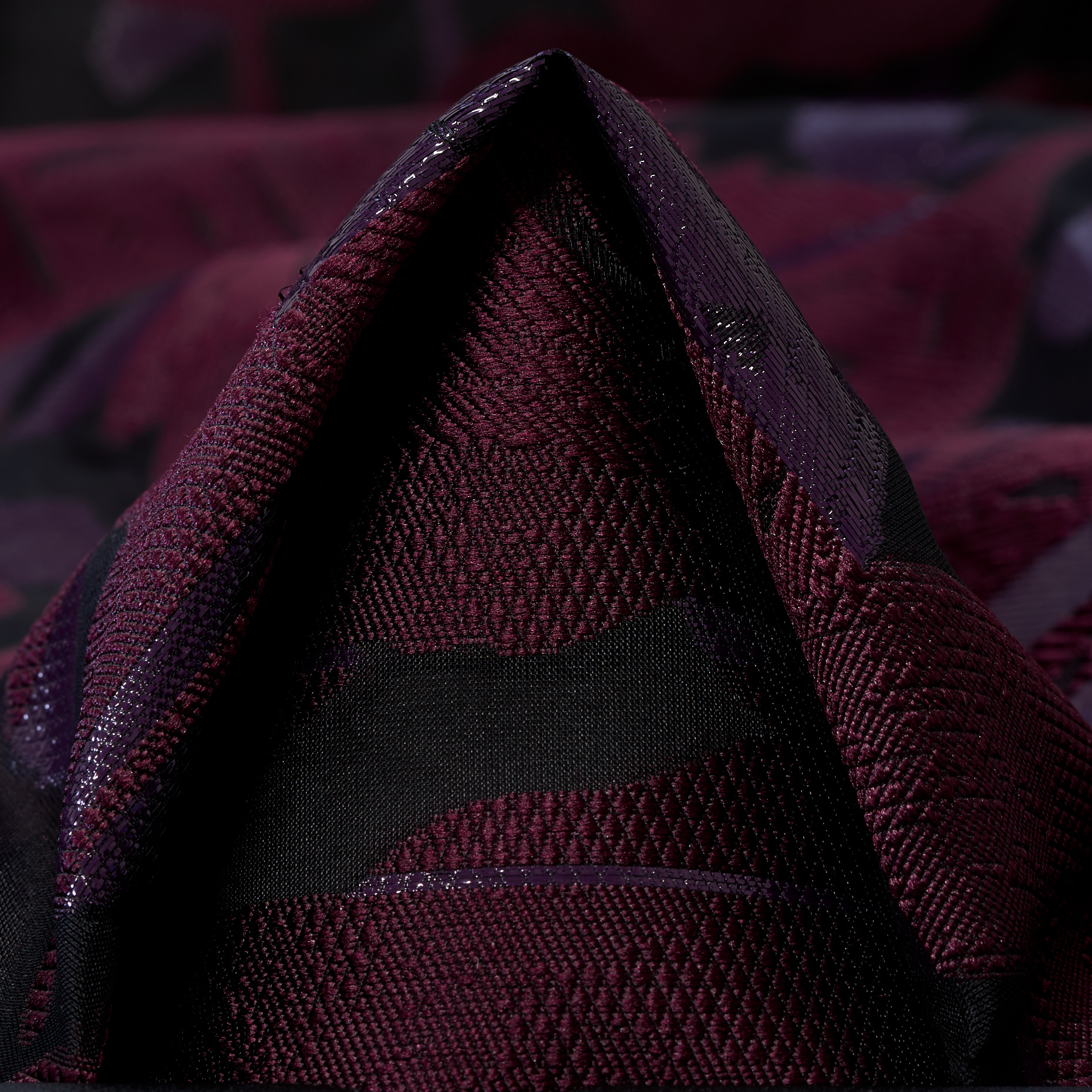 Jacquard, Fil Coupé, Seda, Burgundy (F000048662)