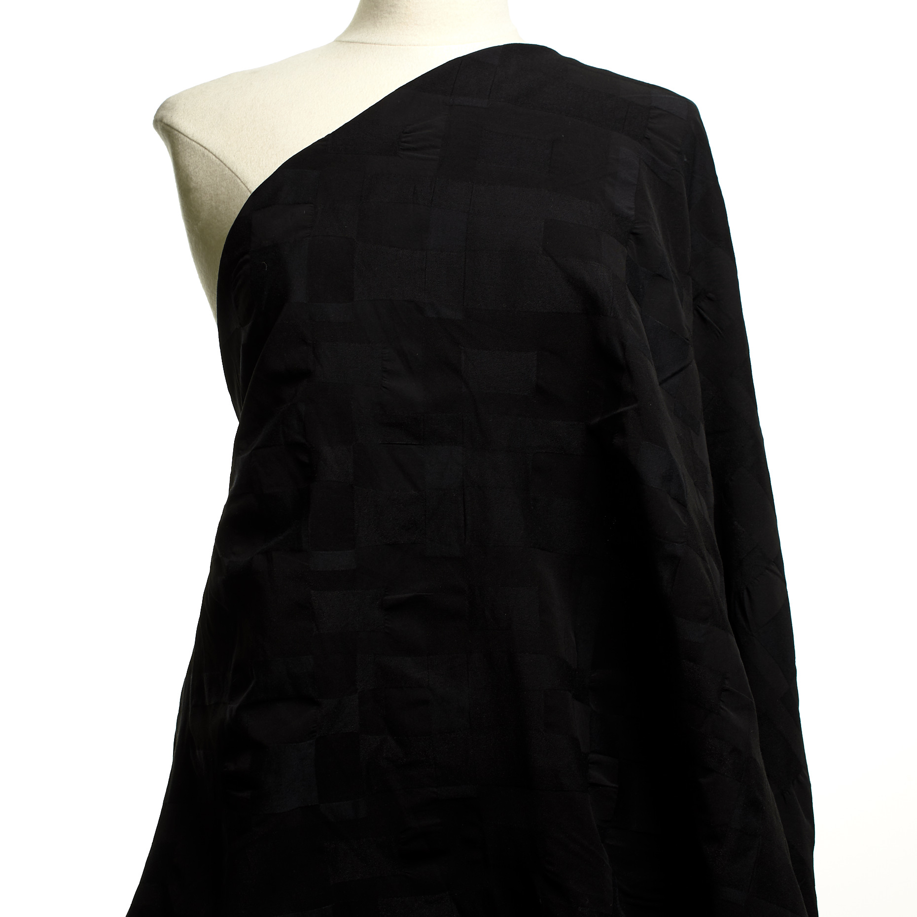 COTTON, VISCOSE, STRIPES, RAVEN BLACK (F000048690) - Mannequin