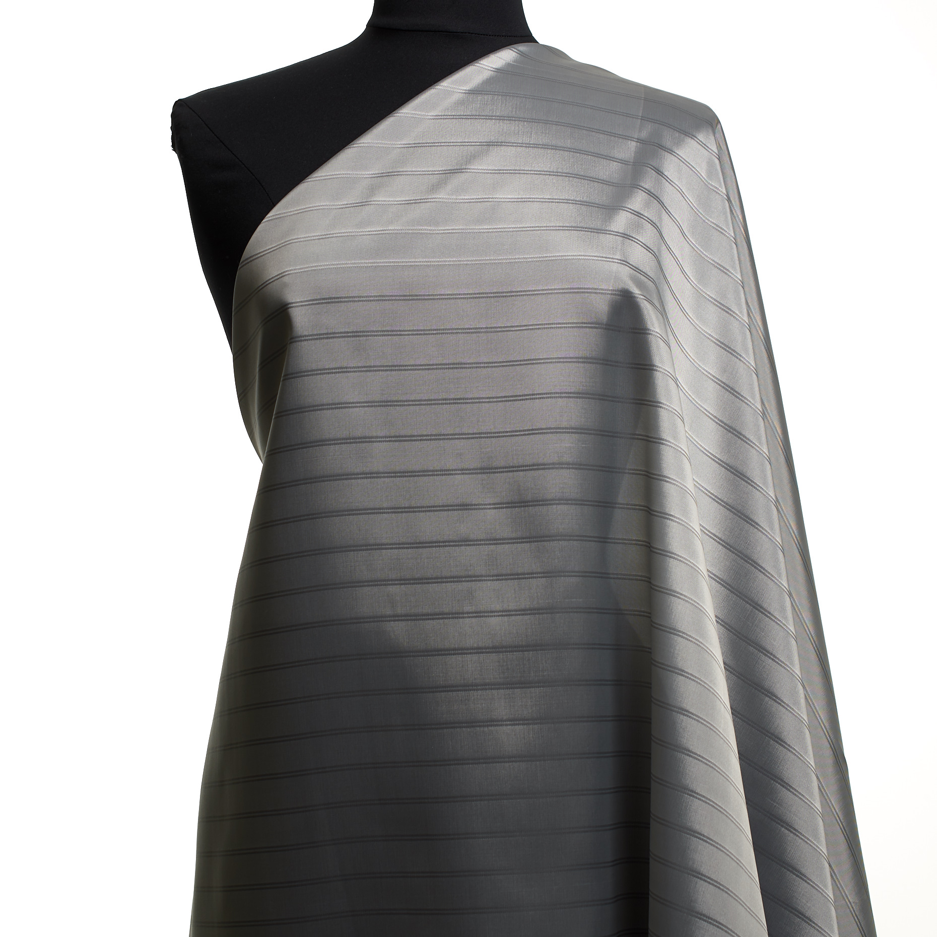 CUPRO, LINING, STRIPES, FOG (F000009572) - Mannequin