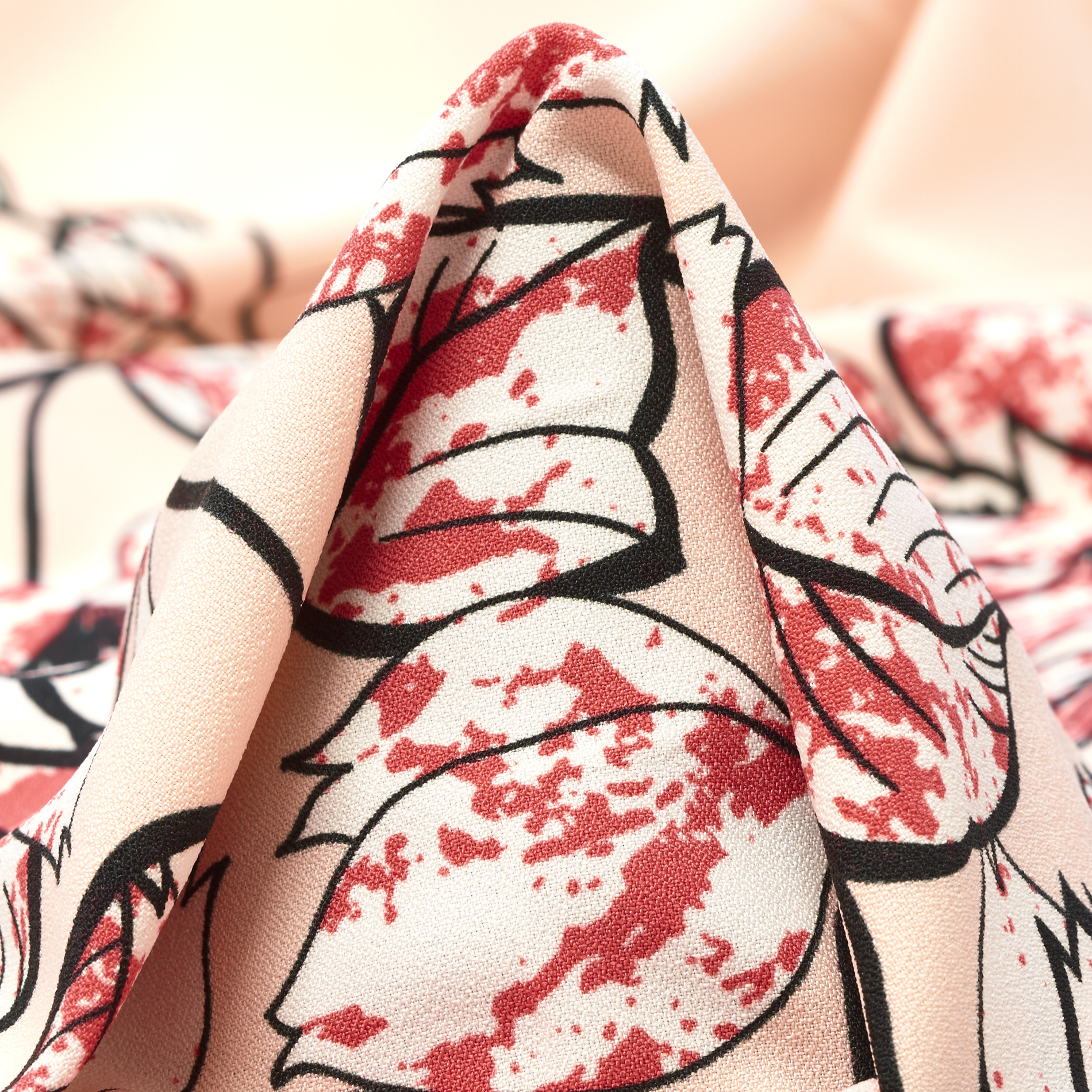 CRÊPE DE CHINE, FLORAL, MAUVE CHALK (F000032454)