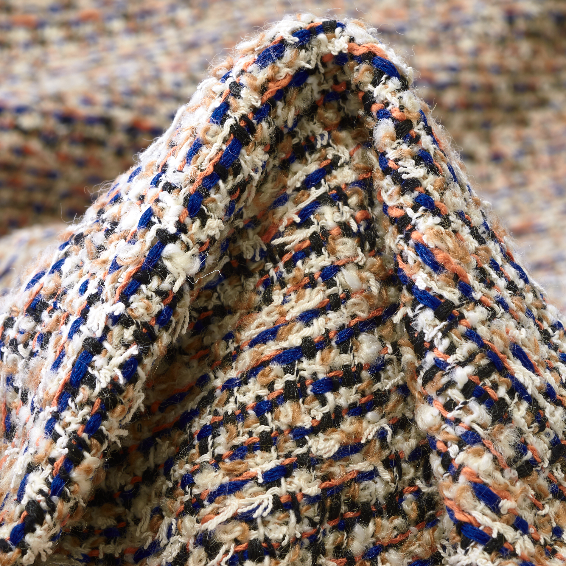 CHANEL, VIRGIN WOOL, BRILLIANT WHITE&LAPIS BLUE