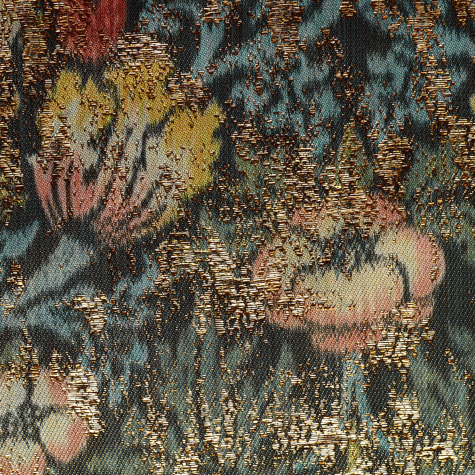 JACQUARD, CHINÉ, LUREX, SILVER PINE&RICH GOLD (P000002750) - Texture