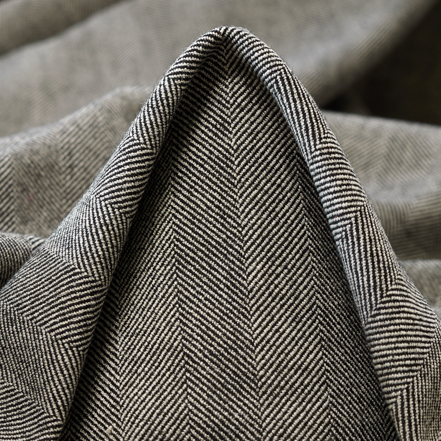 Ёлка, Вискоза Смесовая, Стрейч, Antique White&Raven Black (F000040346)