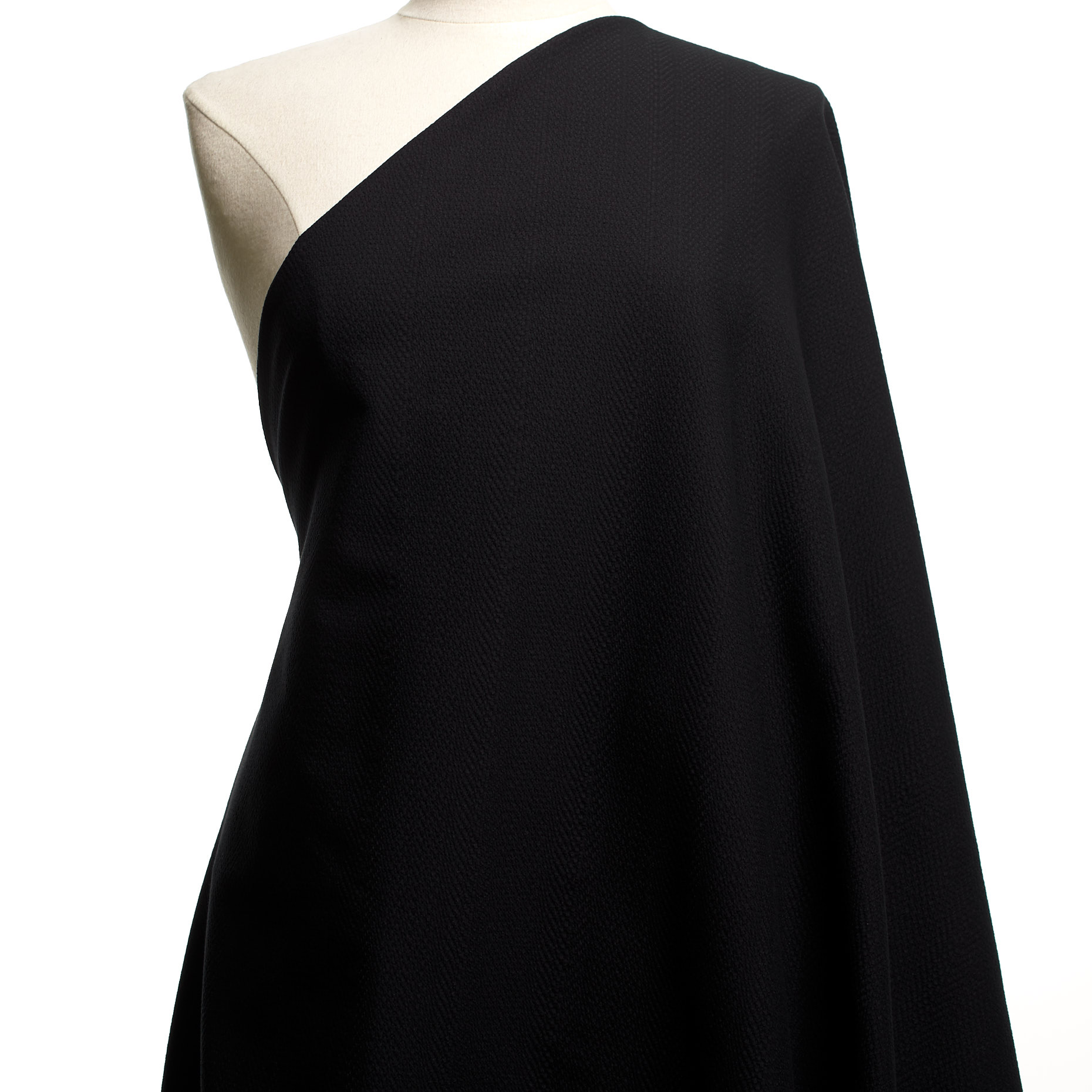 COTTON, MICRO STRUCTURE, ELASTIC, JET BLACK (F000038498) - Mannequin
