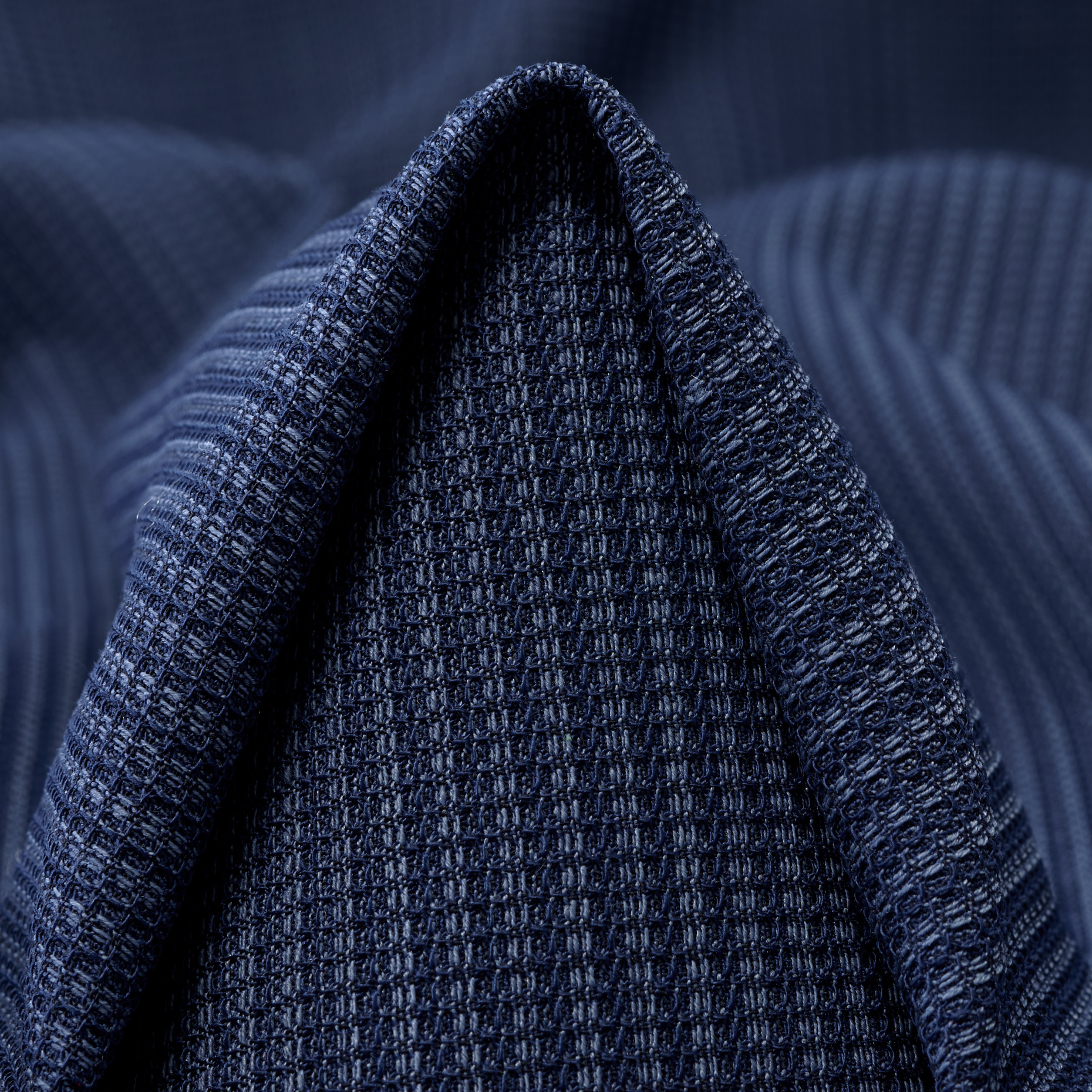 WOOL BLEND, MICRO DESIGN, ELASTIC, NAVY PEONY