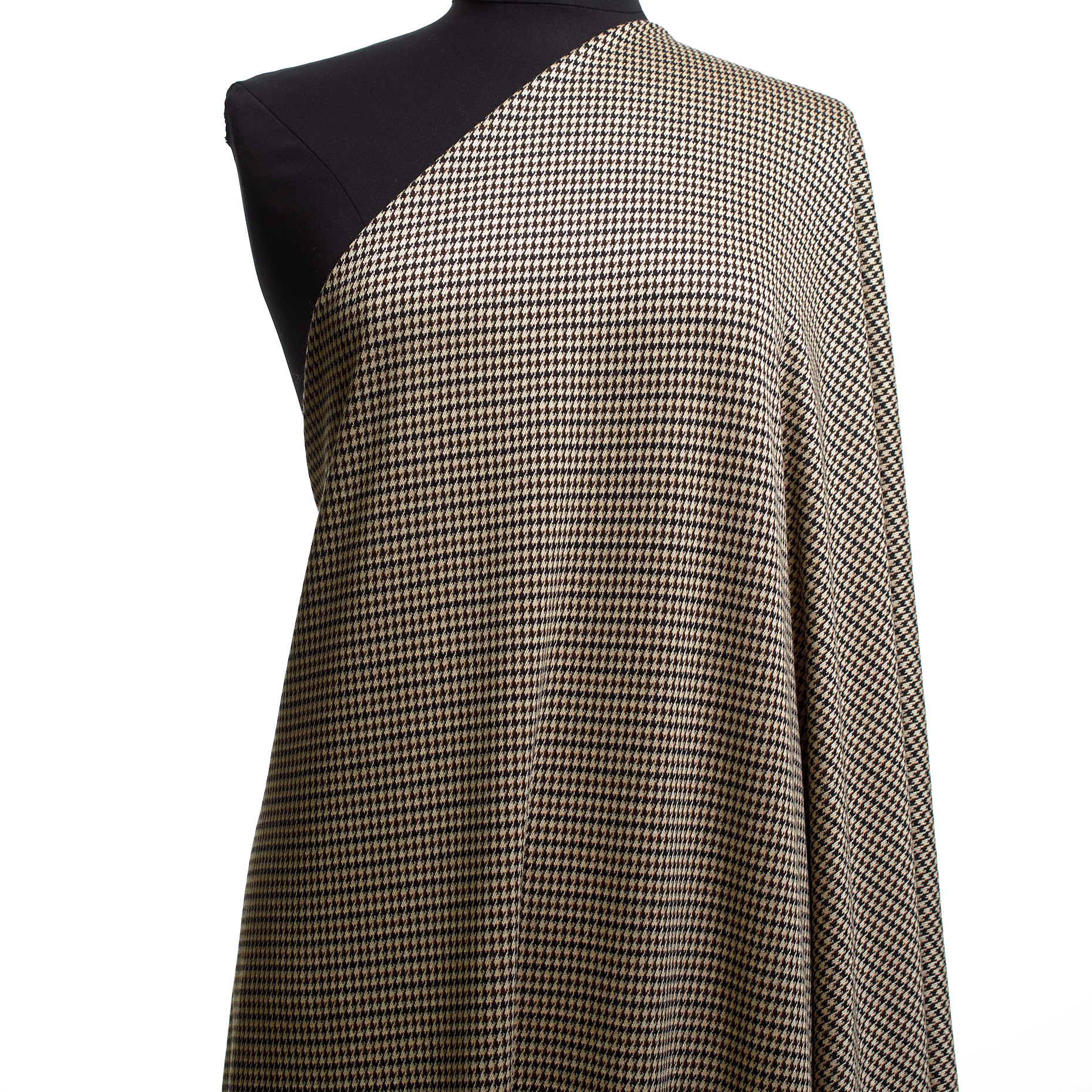 JERSEY, JACQUARD, VISCOSE, RAVEN BLACK&BROWN RICE (F000041600) - Mannequin