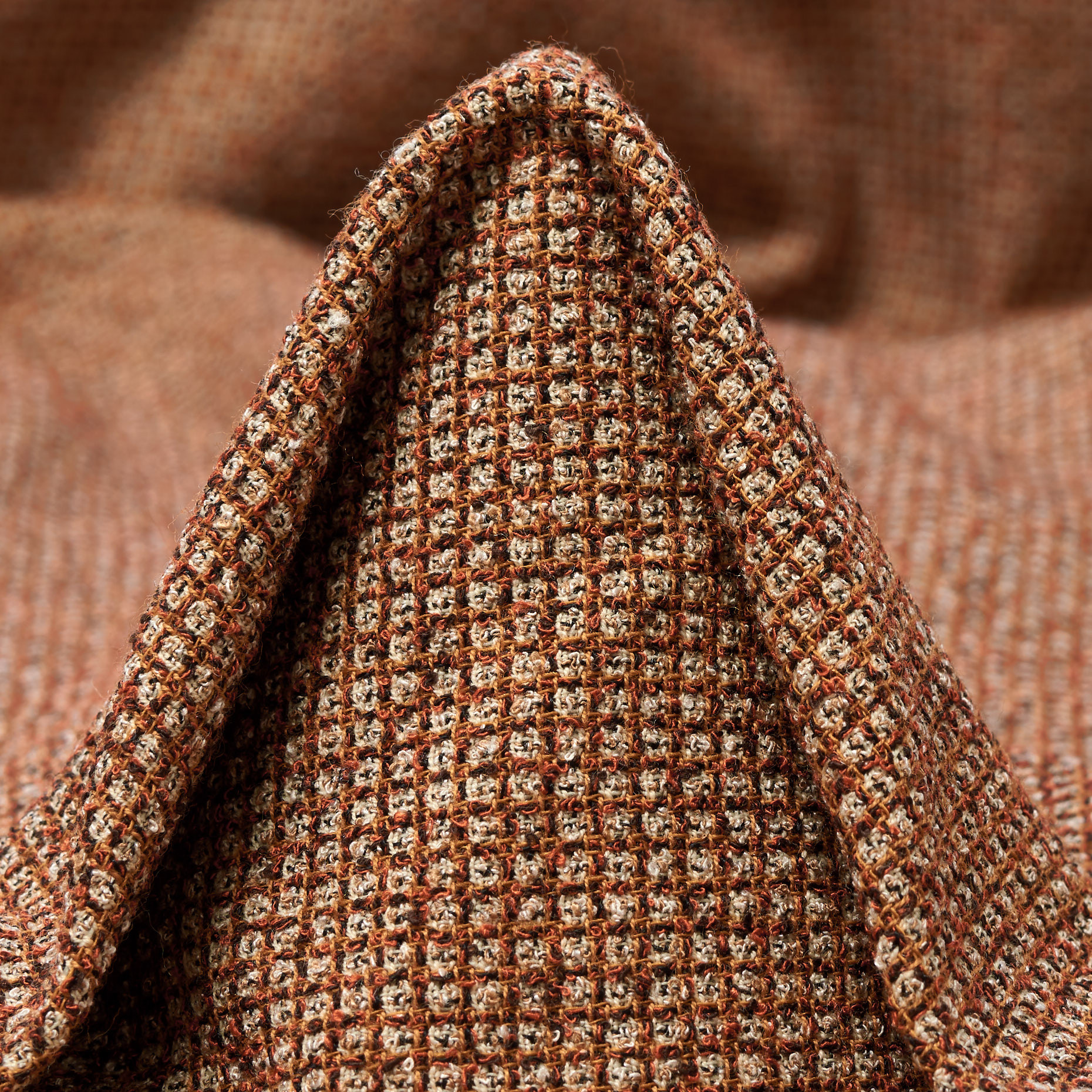 CRÊPE, WOOL BLEND, MICRO DESIGN, DUSTED CLAY (F000044834)