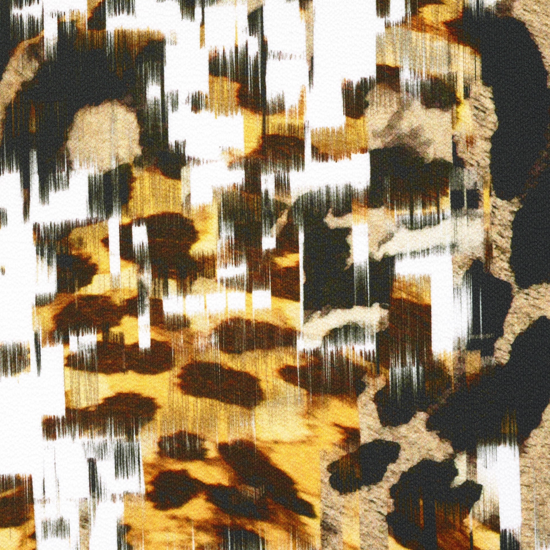 CRÊPE, ELASTIC, PRINTED, GOLDEN APRICOT&SNOW WHITE (F000031726) - Texture