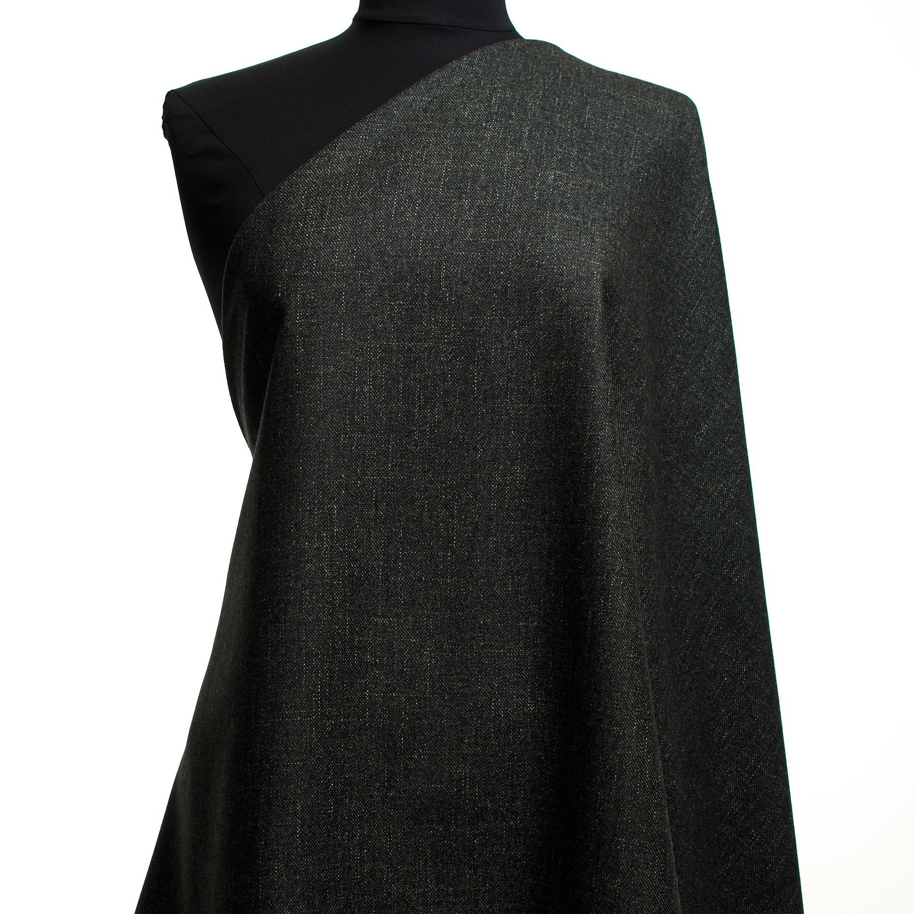 TWILL, WOOL, COTTON BLEND, DEEP FOREST (F000048007) - Mannequin