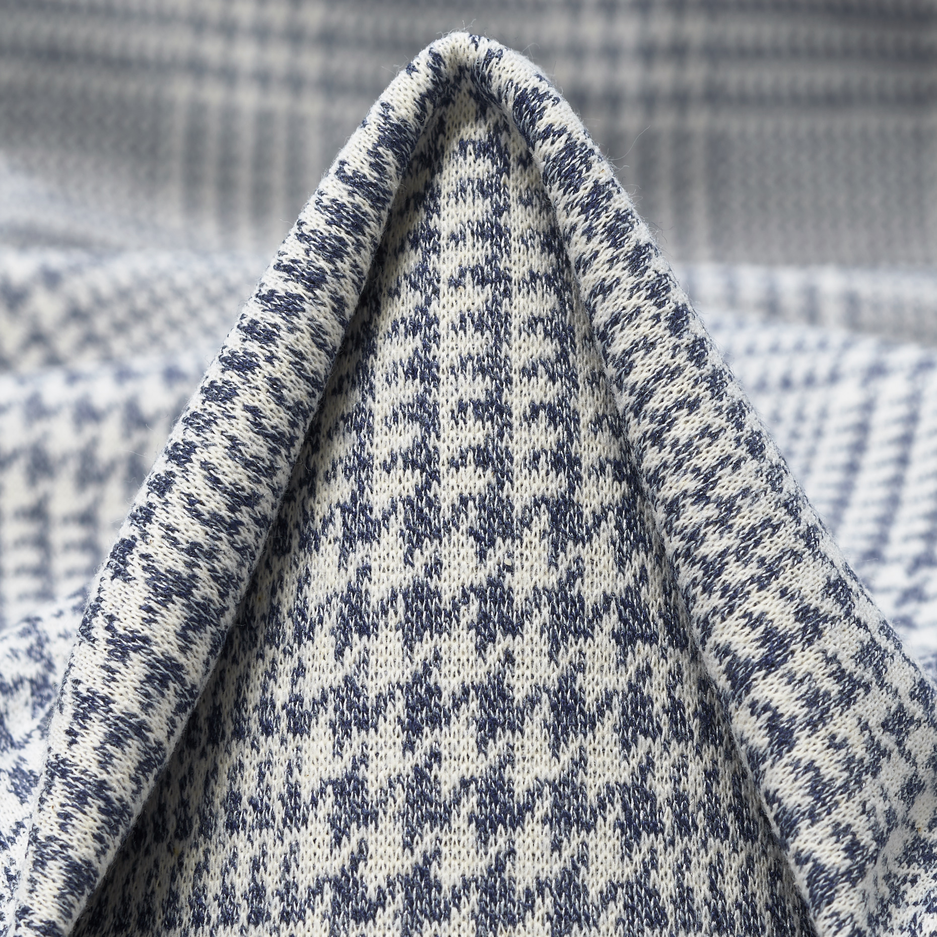 JERSEY, VISCOSE BLEND, CHECK, COLONY BLUE&VANILLA ICE (F000047737)